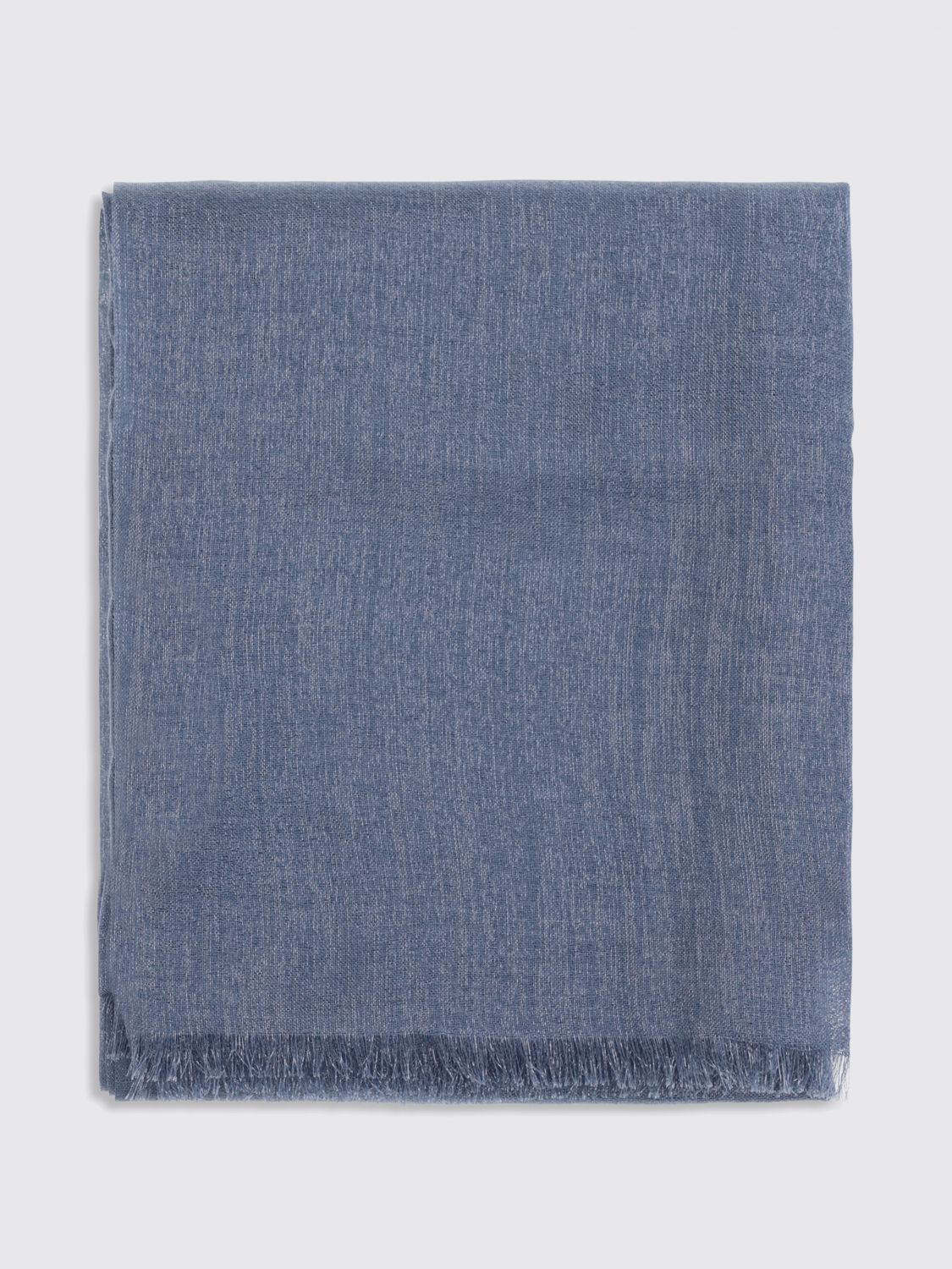 Brunello Cucinelli Brunello Cucinelli Scarf Woman Blue Size ONE SIZE - 1 Thumbnail