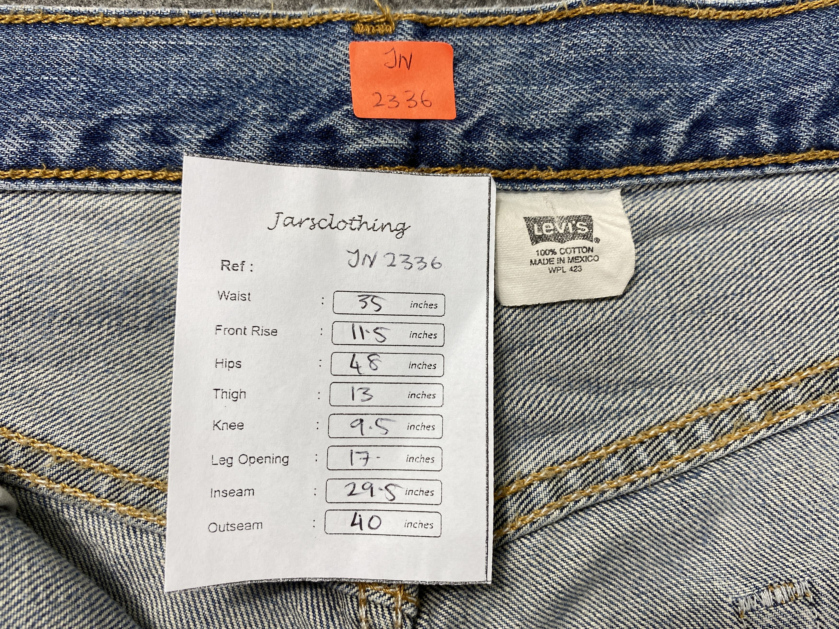 Levi's Distressed Blue Vintage Levi's 501 35x29.5 Denim -JN2336 Size US 35 - 8 Thumbnail