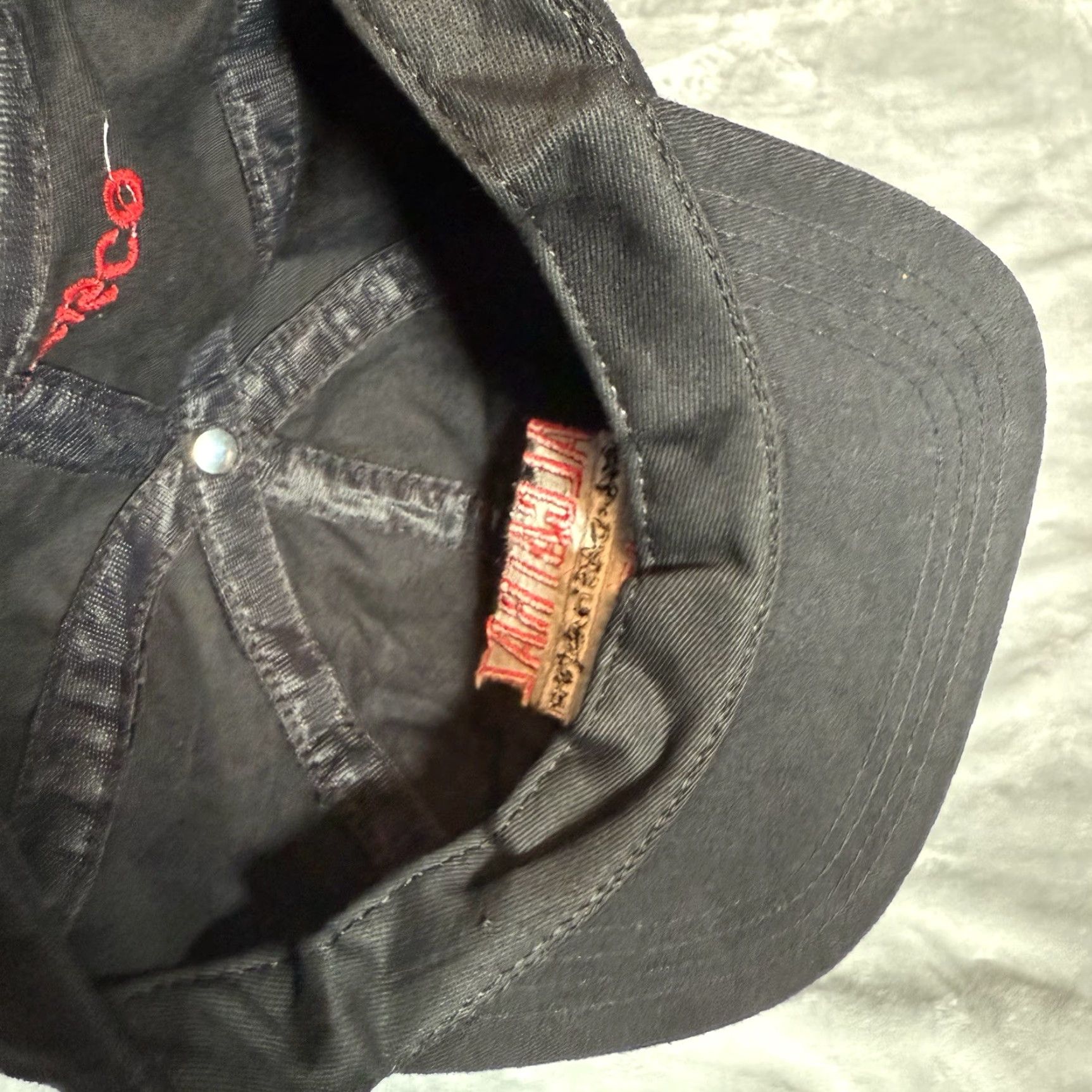 Vintage VINTAGE Crazy Shirts Baseball Cap Hat One Size Black Cotton Canvas USA 90s Signature Made in USA Mens Size US M / EU 48-50 / 2 - 5 Thumbnail