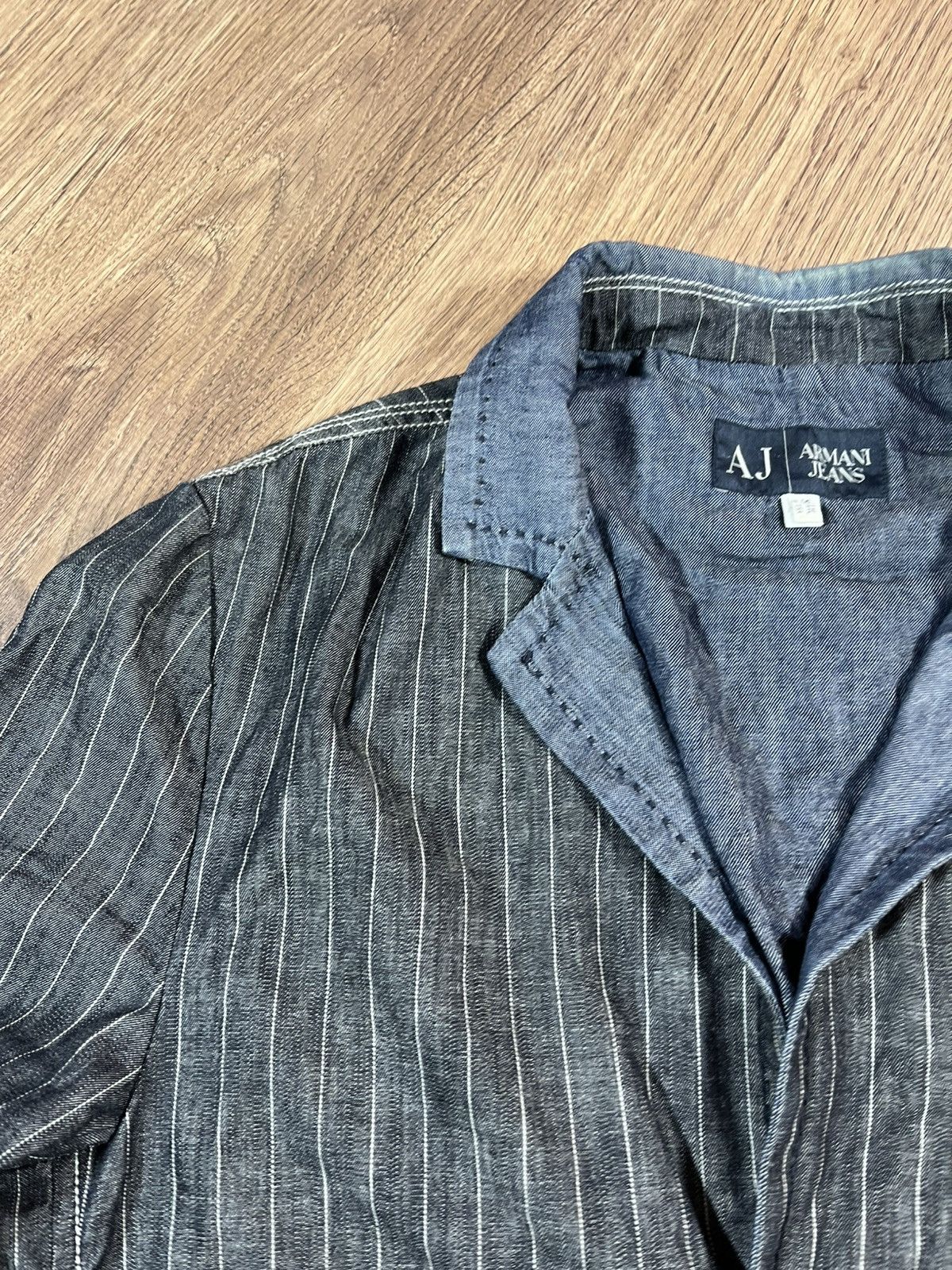 Armani Vintage Armani Jeans Indigo Jacket 90s Size US XXL / EU 58 / 5 - 6 Thumbnail