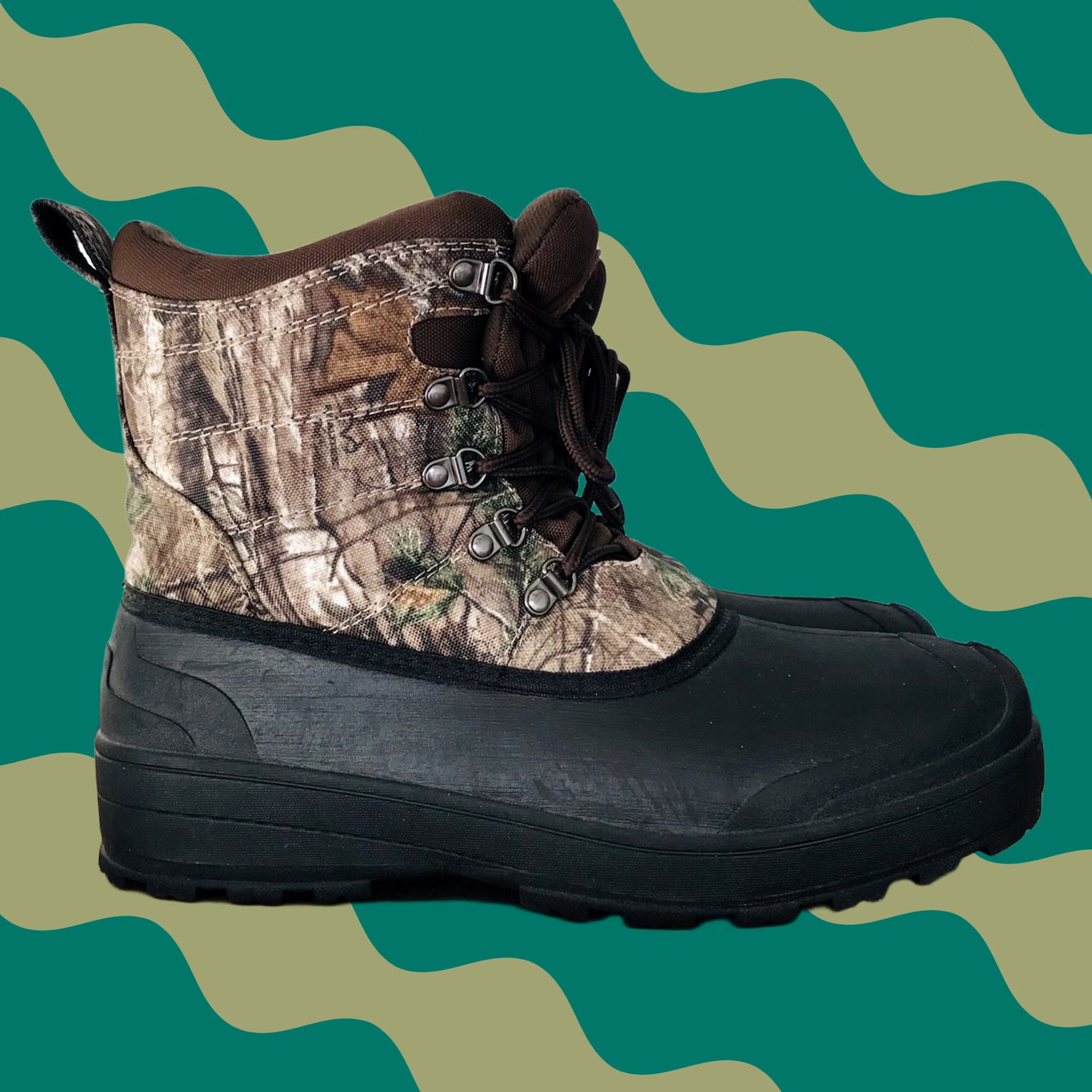 Vintage Ozark Trail Men Camouflage 3M Thinsulate Insulated Waterproof Snow Pac Boots 9 Size US 9 / EU 42 - 1 Thumbnail