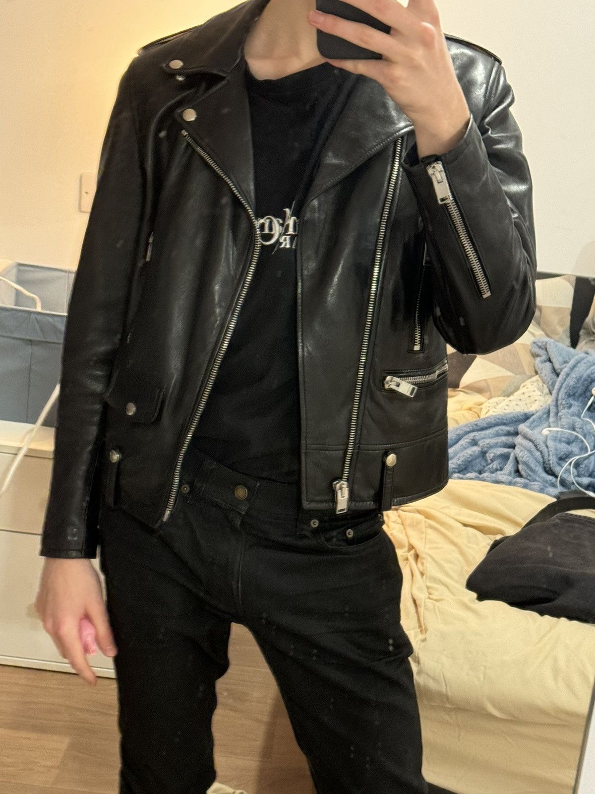 Saint Laurent Paris × Yves Saint Laurent Saint Laurent L01 biker leather jacket Size US M / EU 48-50 / 2 - 7 Thumbnail