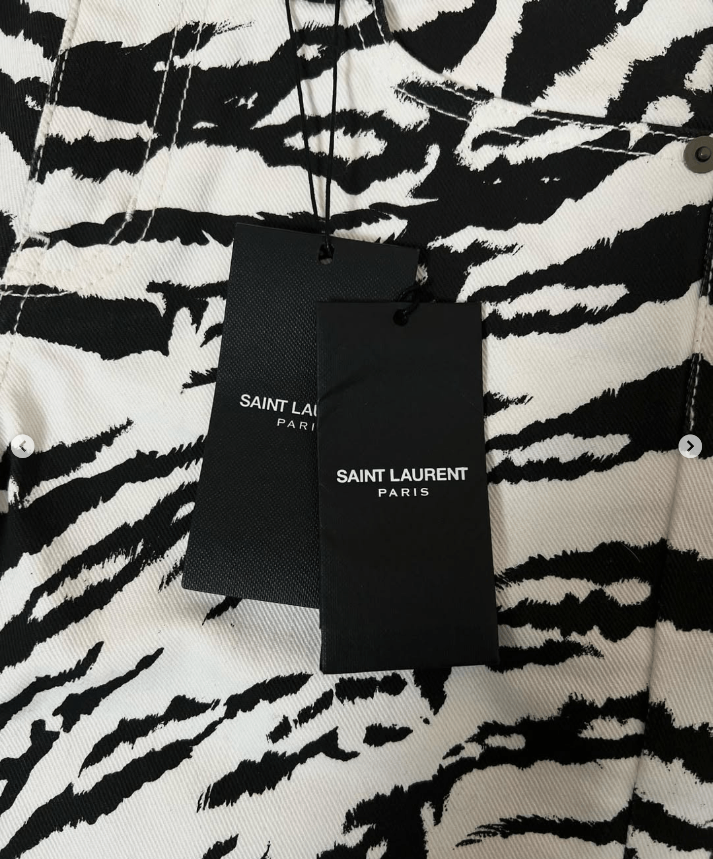 Saint Laurent Paris SS14 D01 Zebra Print Jeans Size US 26 / EU 42 - 4 Thumbnail
