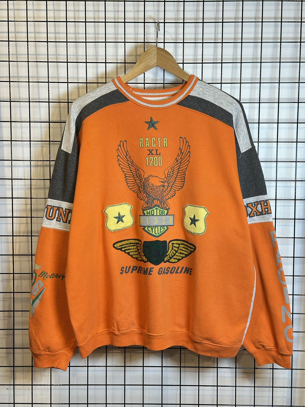Harley Davidson vintage sweater embroidered motorcycle "RACER XL 1200" Size US XL / EU 56 / 4 - 1 Thumbnail