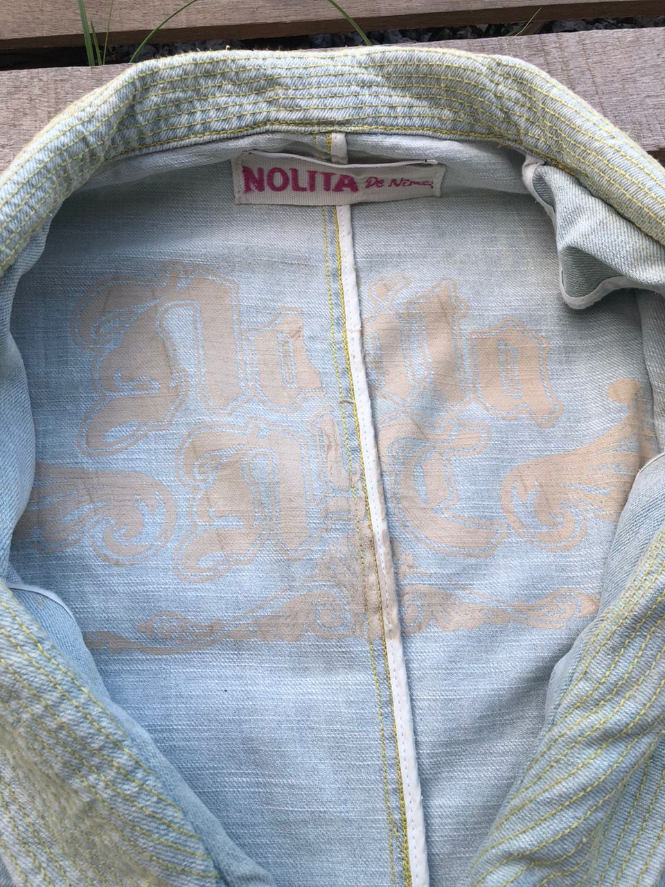 Designer NOLITA Cropped Denim Jacket Size XS / US 0-2 / IT 36-38 - 6 Thumbnail