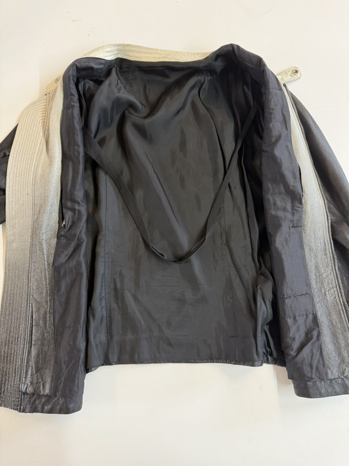 Rick Owens RICK OWENS Ombre Leather Bomber Jacket Size US XL / EU 56 / 4 - 15 Thumbnail