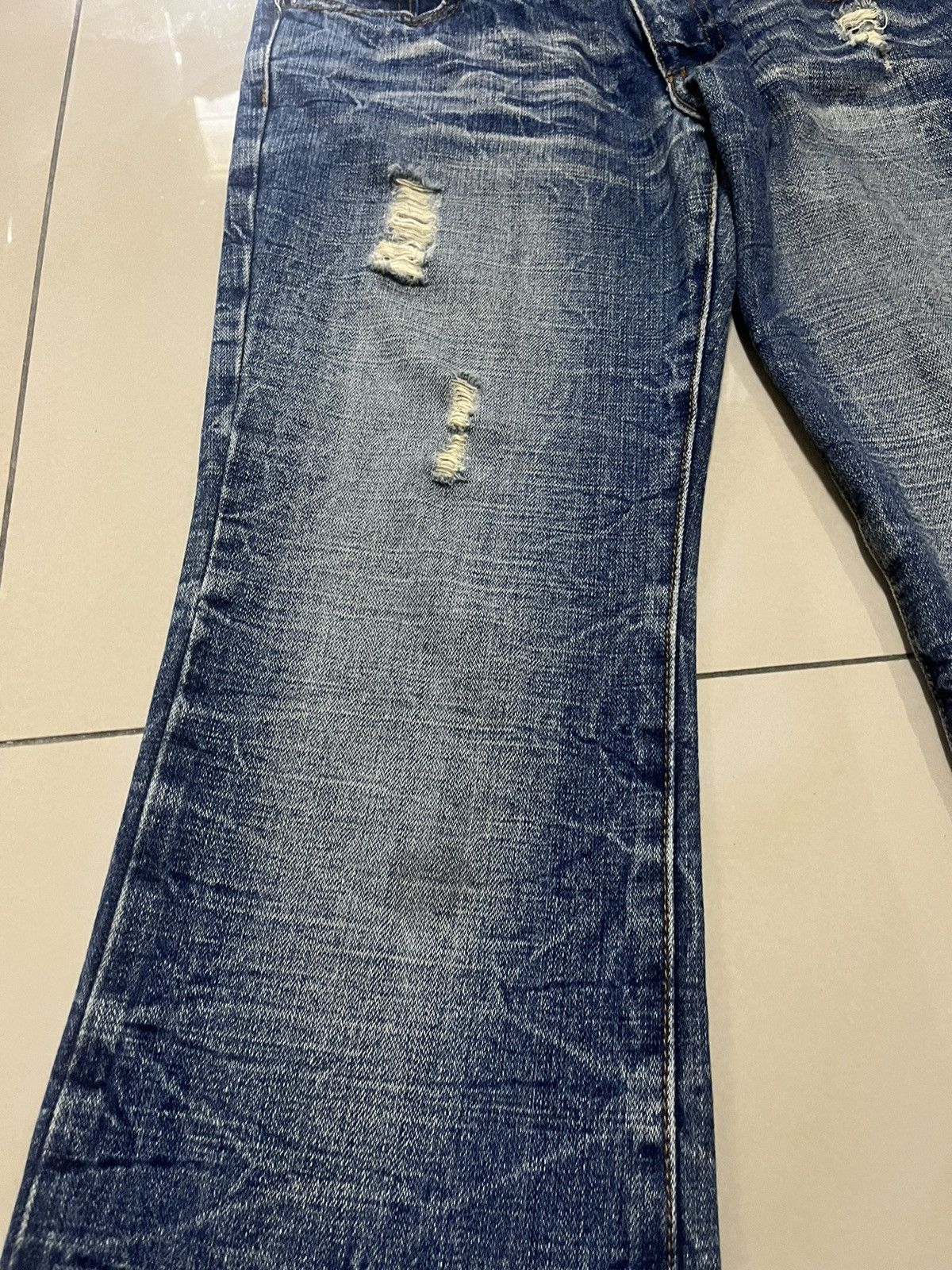 Hysteric Glamour Flare Jeans chouette distressed thunder denim low rise Size US 32 / EU 48 - 3 Thumbnail