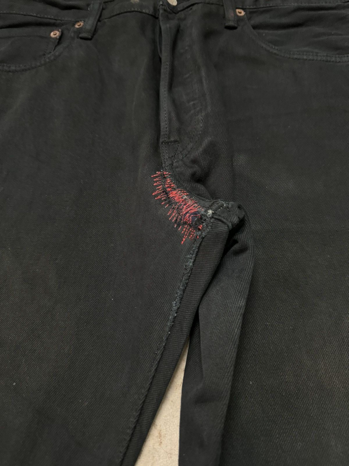 Levi's × Levi's Vintage Clothing × Vintage Vintage Levi’s 501 Distressed Black Denim Jeans Size US 34 / EU 50 - 4 Thumbnail