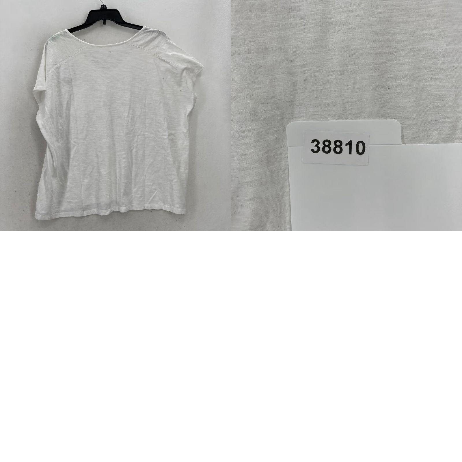 J. Jill J. Jill Easy V-Neck Tee Women's Plus 3X White Slub Knit Short Sleeve Lagenlook Shirt Women 3X White Slub Knit V-Neck Tee Size 40" / US 18 - 9 Thumbnail