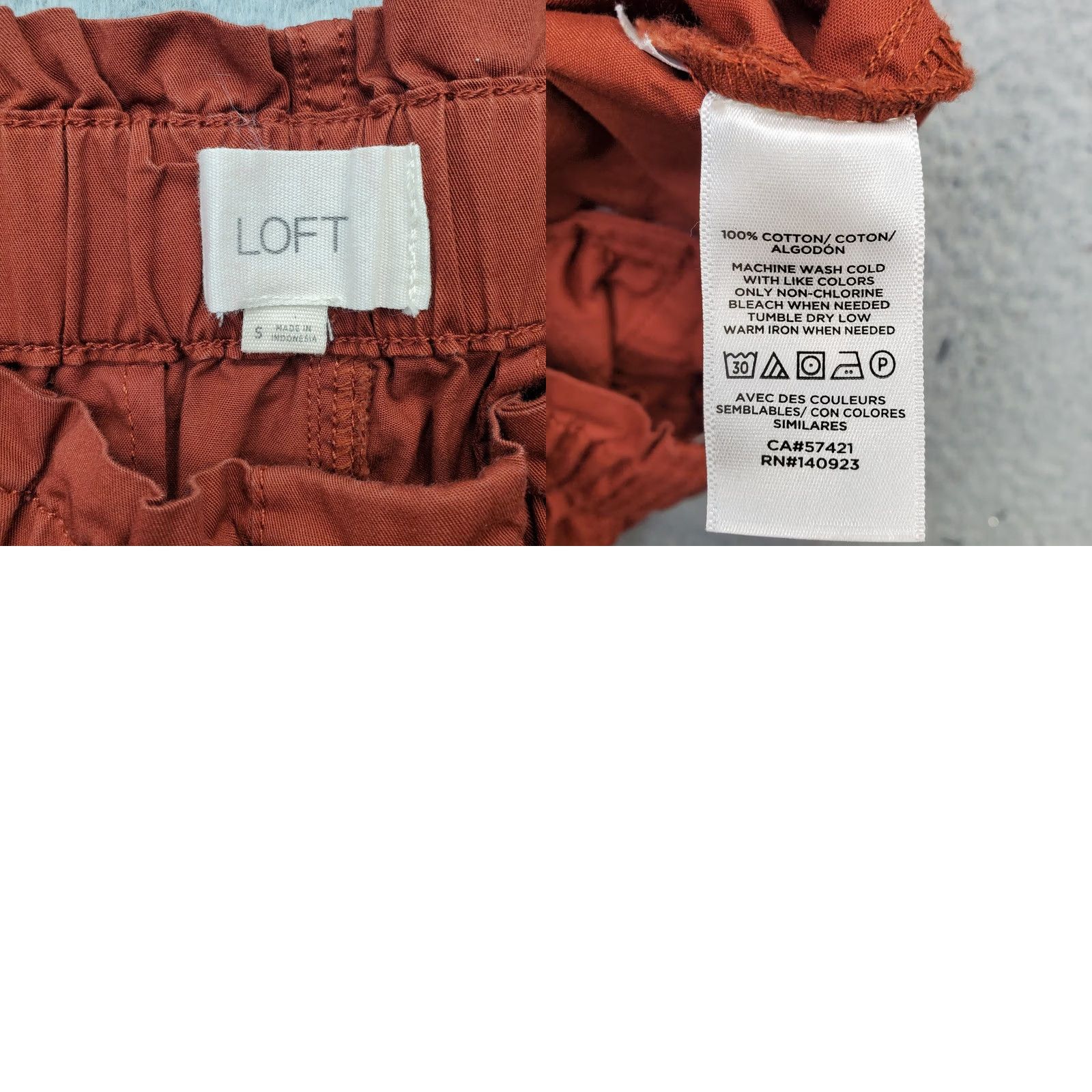 Loft LOFT Womens Red Comfort Fit Straight Leg Trouser Pants Size S with Drawstring Waist Size 28" / US 6 / IT 42 - 8 Thumbnail