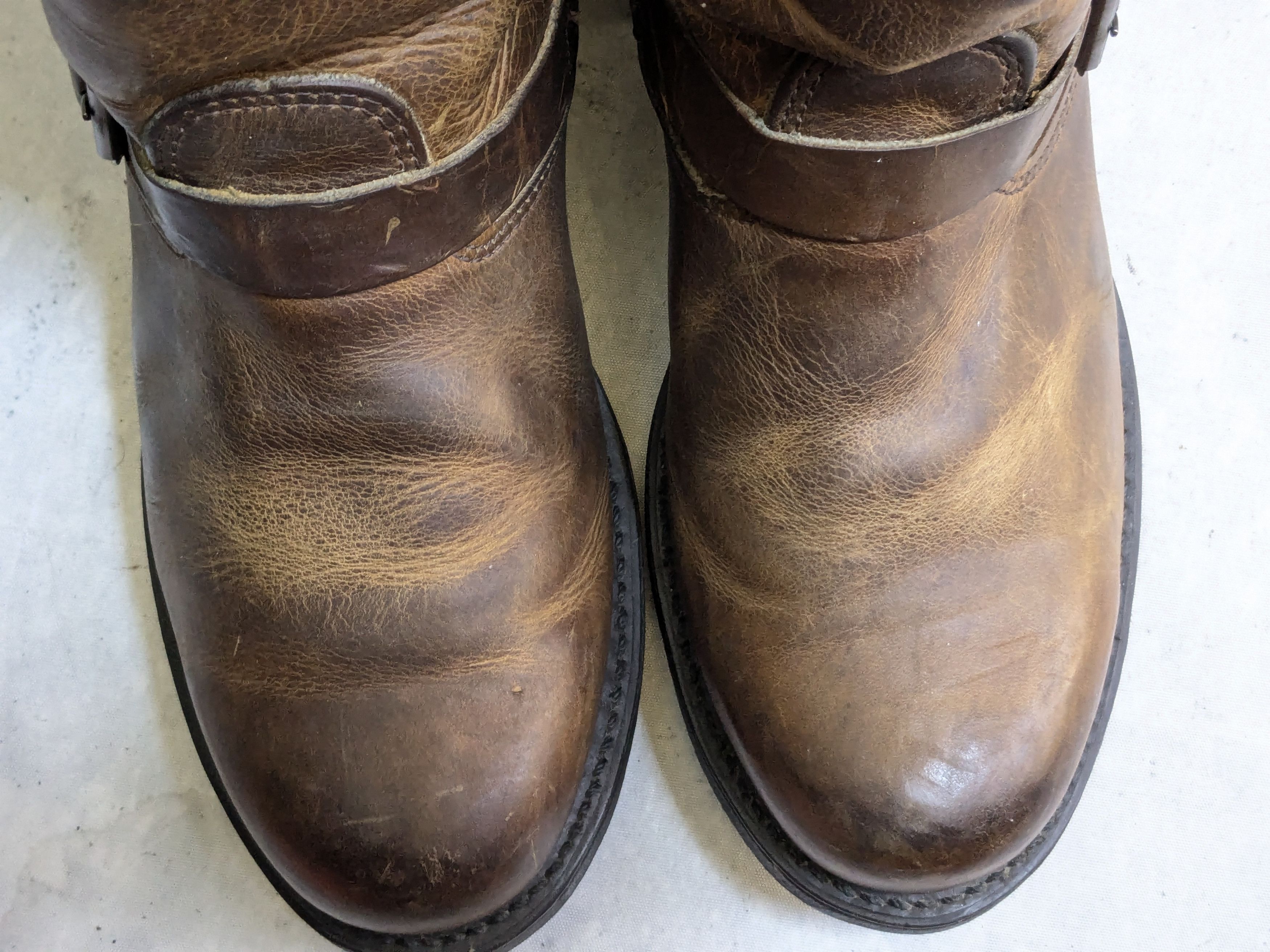 Frye Frye Engineer Boots Brown 9 M Leather Strap Buckle Size US 9 / EU 42 - 2 Thumbnail