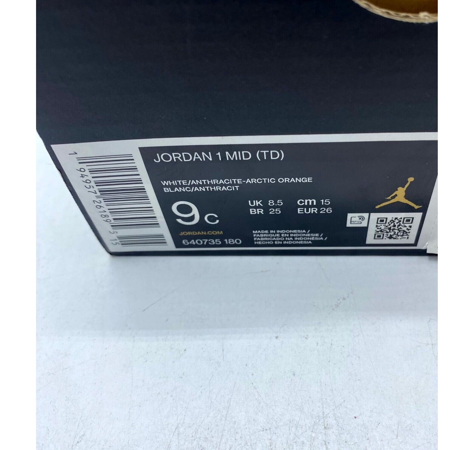 Nike NEW Nike Air Jordan 1 Mid TD White Arctic Orange 640735-180 Size US 9 / EU 42 - 9 Thumbnail