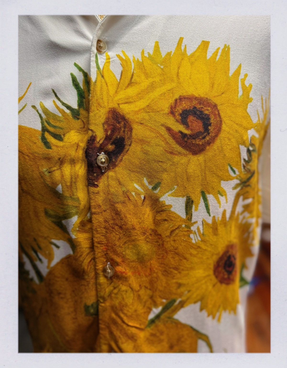Asos Van Gogh “Sunflowers” Short Sleeve Button-Up Shirt Size US M / EU 48-50 / 2 - 3 Thumbnail