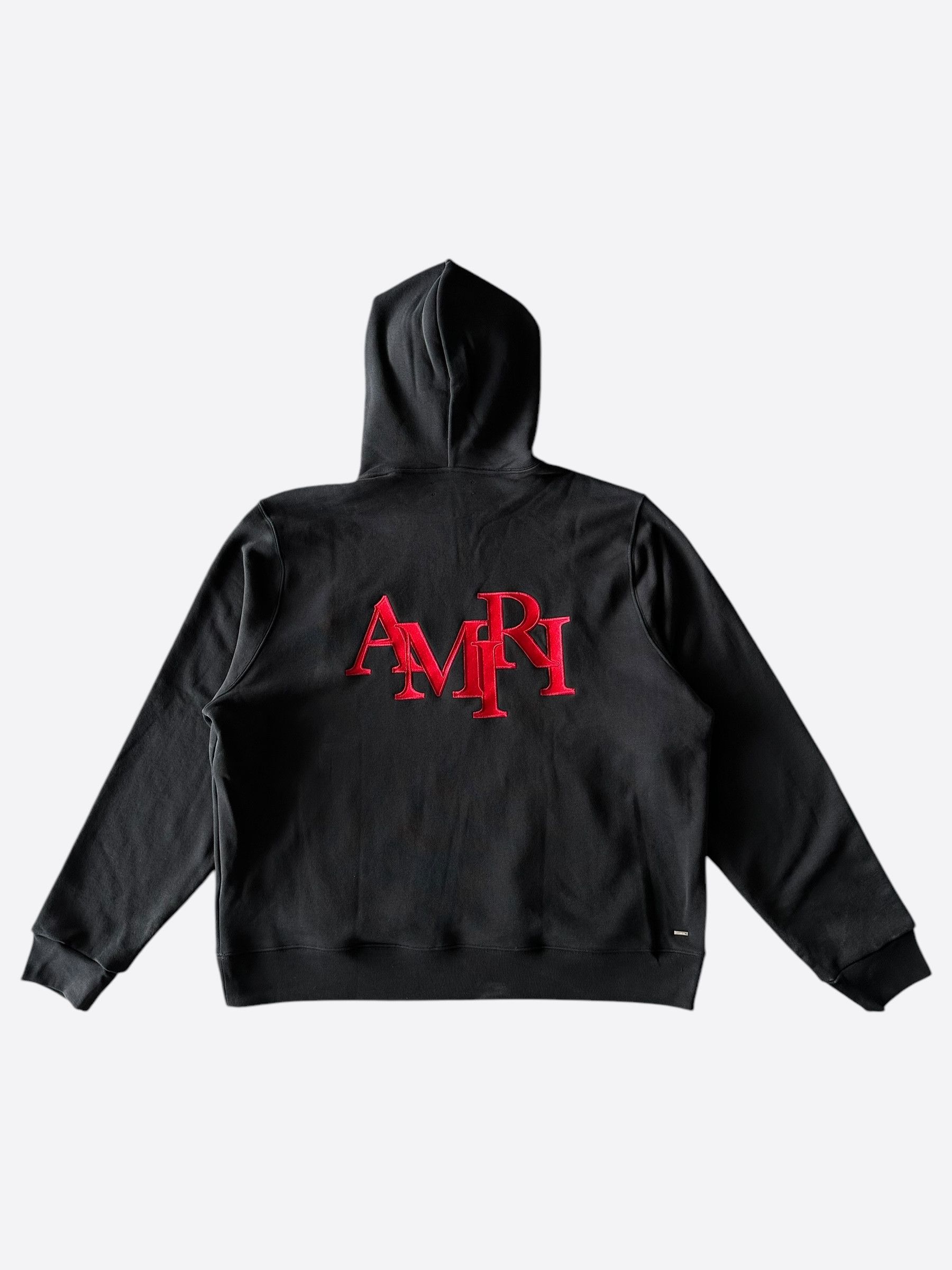 Amiri Amiri Black & Red Staggered Logo Hoodie Size US XXL / EU 58 / 5 - 2 Thumbnail