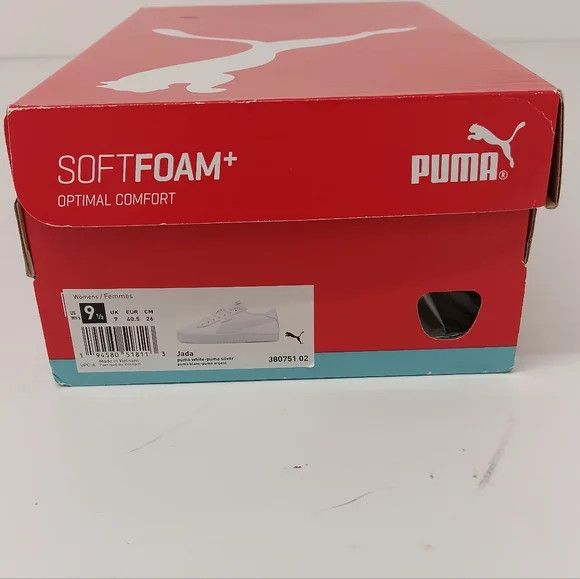 Puma Puma Women's Jada White & Silver Low Top Sneakers - US9.5 Size US 9.5 / IT 39.5 - 14 Thumbnail