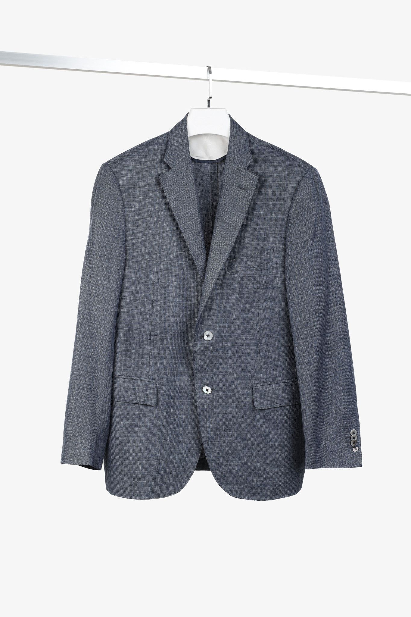 Corneliani Corneliani Blue Lightweight Wool & Silk Blazer Size 50R - 1 Thumbnail