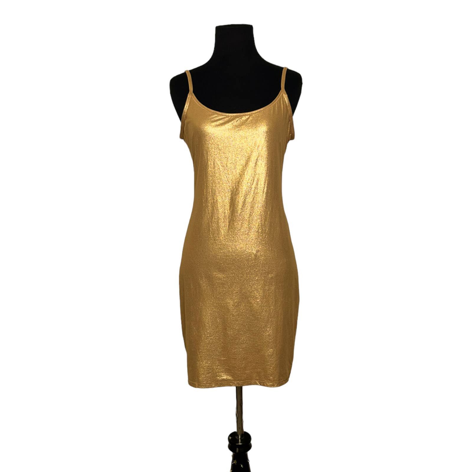 SKIMS SKIMS Gold sleeveless limited edition slip dress size XL | Grailed