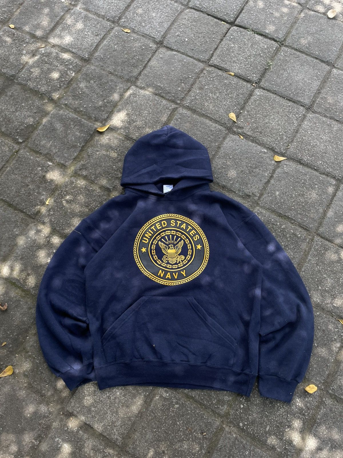 Vintage Vintage Hoodie US NAVY Size US XL / EU 56 / 4 - 1 Thumbnail