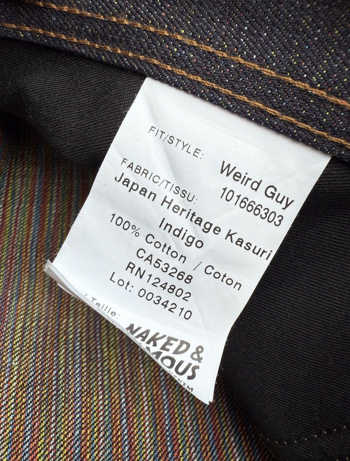 Naked & Famous Japan Heritage Kasuri Indigo Size US 32 / EU 48 - 11 Thumbnail