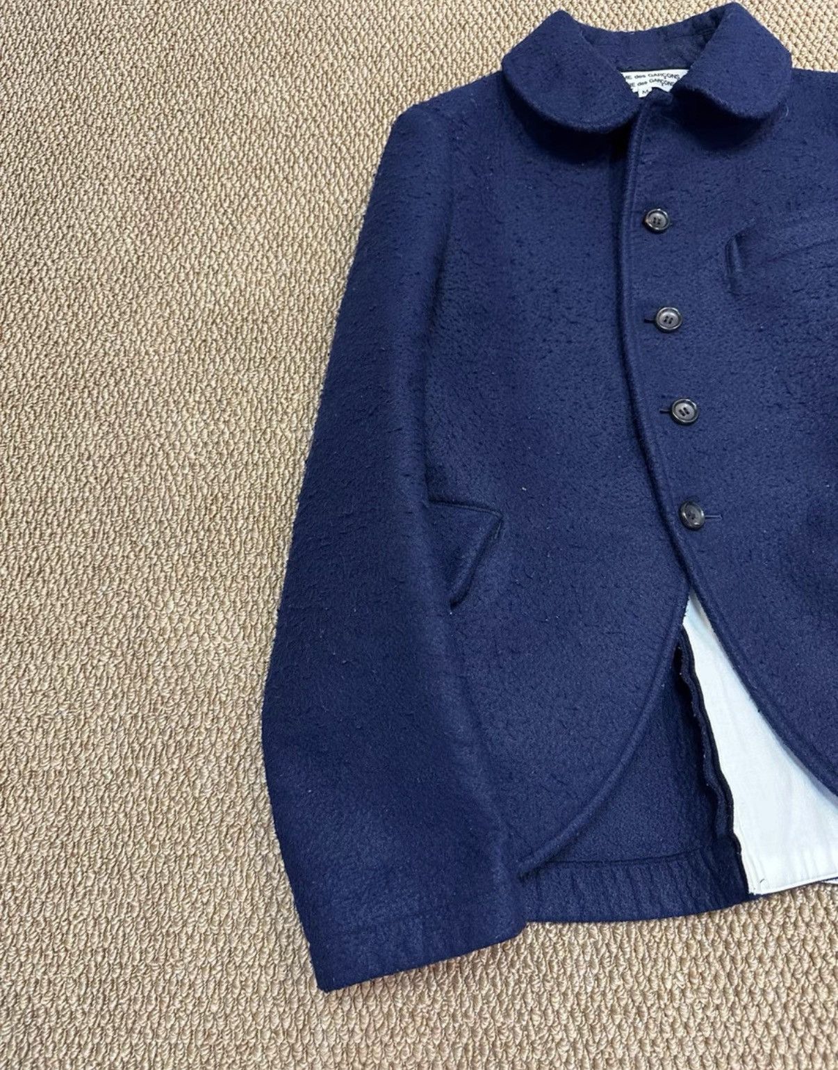 Comme des Garcons COMME des GARÇONS Round Collar Navy Heavy Jacket K23 Size M / US 6-8 / IT 42-44 - 2 Thumbnail