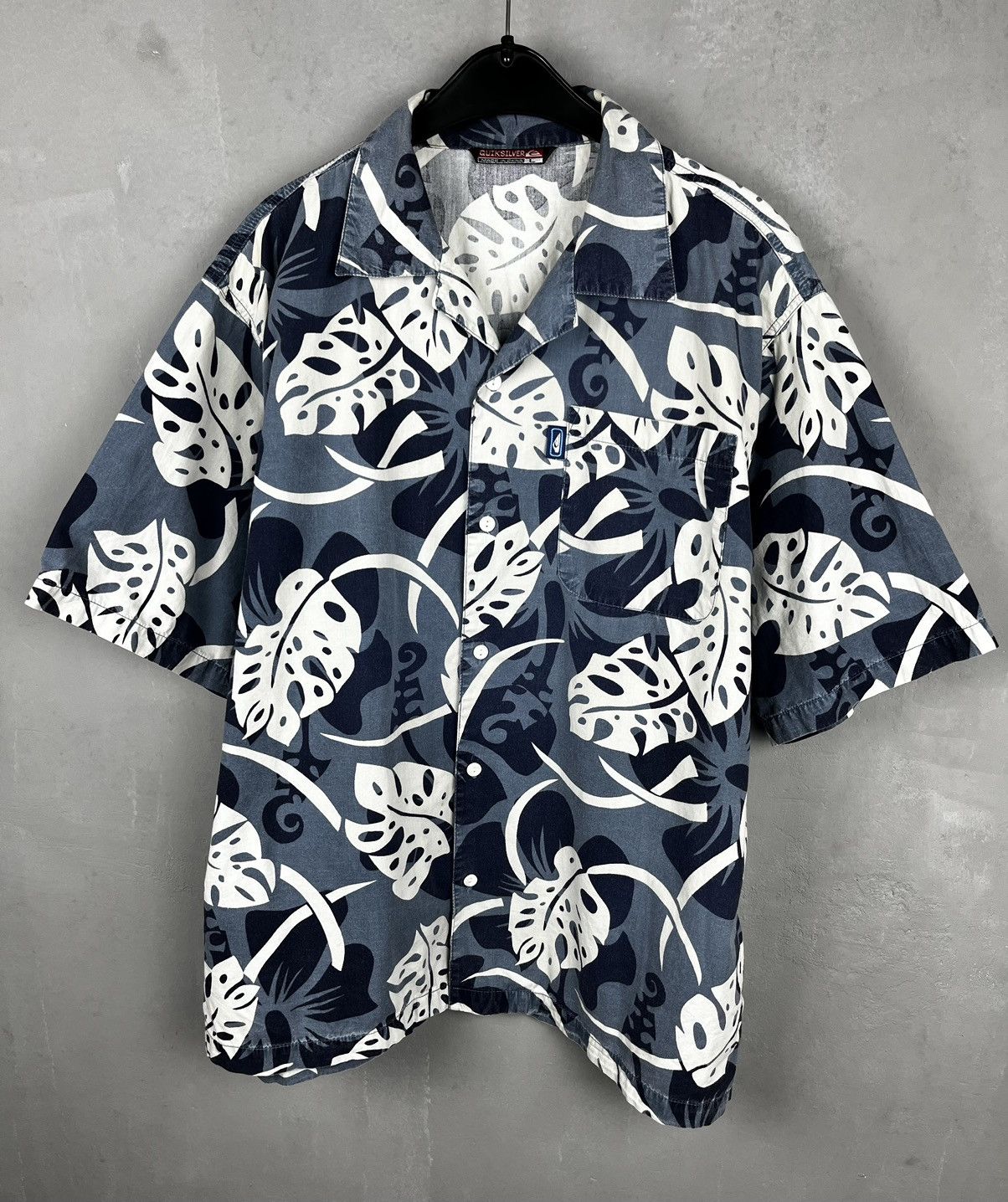 Quiksilver × Vintage Vintage 90s QuikSilver Boarding Co. Hawaiian Flowers Shirt Size US L / EU 52-54 / 3 - 1 Thumbnail