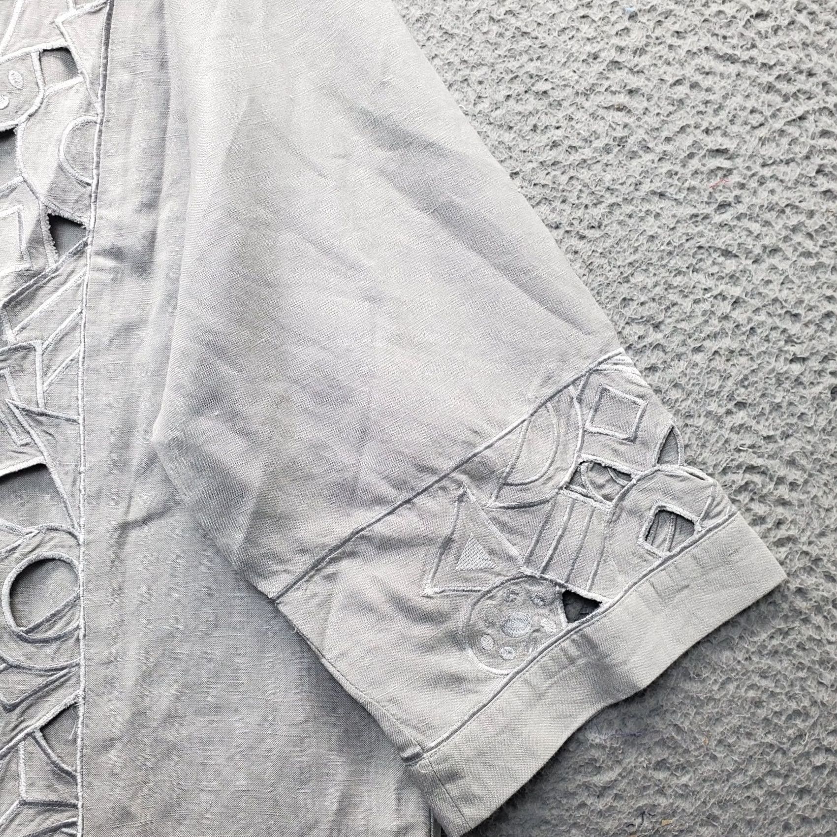 Bob Mackie Mackie Bob Mackie Wearable Art Cardigan Jacket Womens 1X Gray Cutout Slit Open Front Size Womens 1X Gray Jacket Women Size XL / US 12-14 / IT 48-50 - 8 Thumbnail