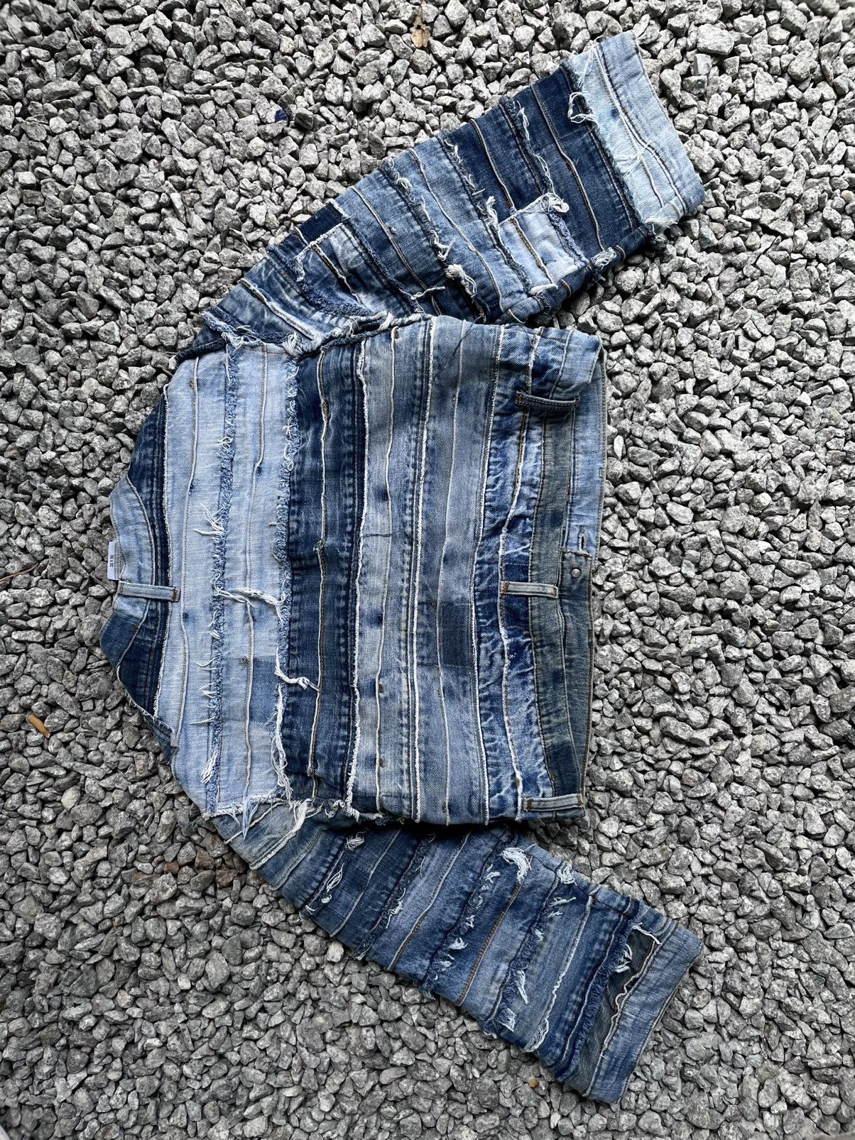 Japanese Brand Reworked denim jacket boxy crop Size M / US 6-8 / IT 42-44 - 3 Thumbnail