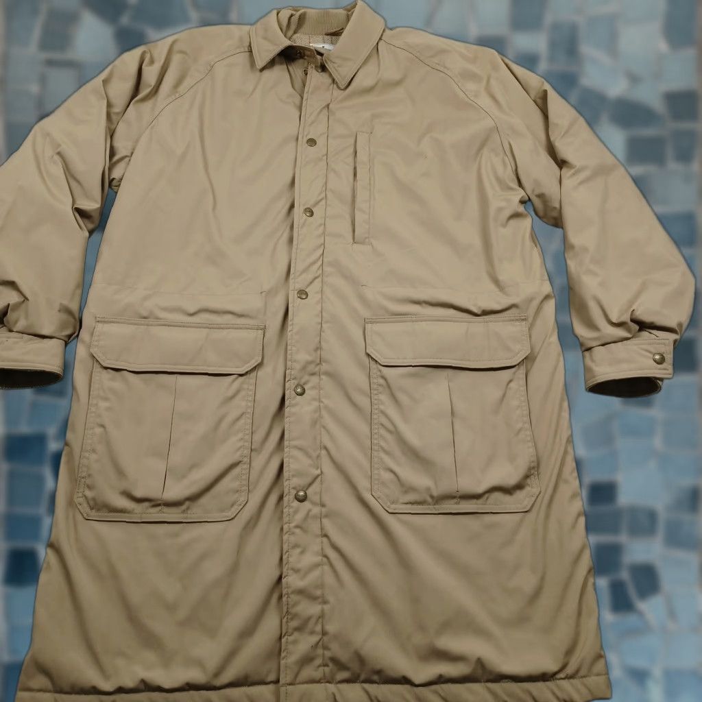 VINTAGE L.L. Bean Coat Mens Large Brown Wool Thinsulate Barn Jacket 80s Outdoor Pockets
