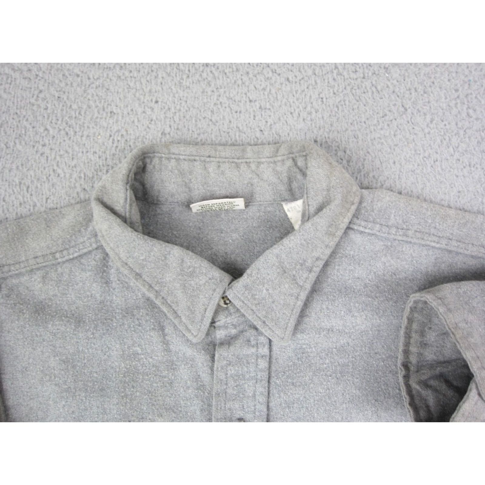 Vintage VINTAGE Five Brother Shirt Mens XL Gray Flannel Western Rodeo Cowboy Shirt Mens XL Gray Flannel Western Rodeo Cowboy Size US XL / EU 56 / 4 - 3 Thumbnail