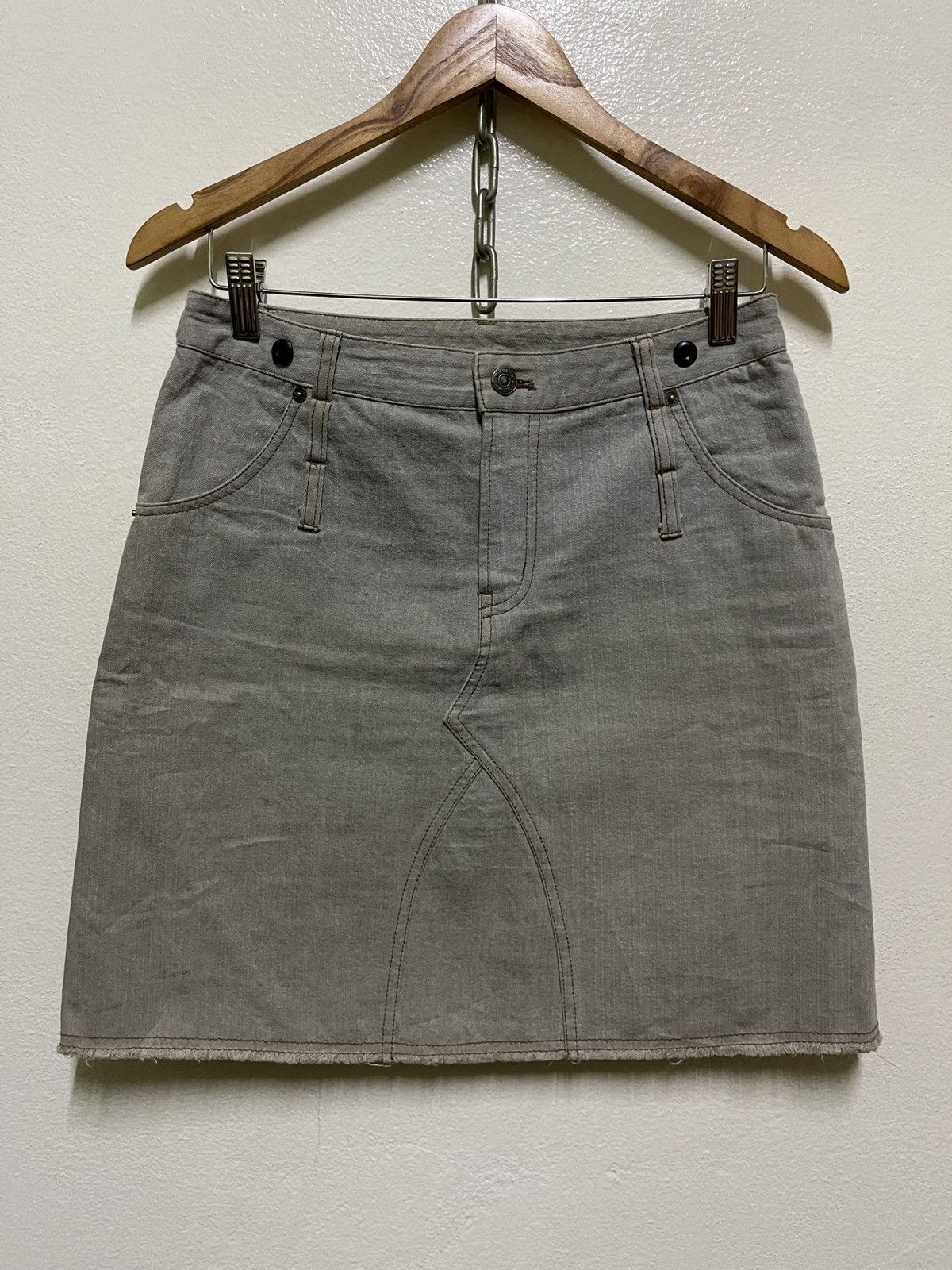 Vintage Ppfm Skirt Denim Sample Size 30" / US 8 / IT 44 - 1 Thumbnail