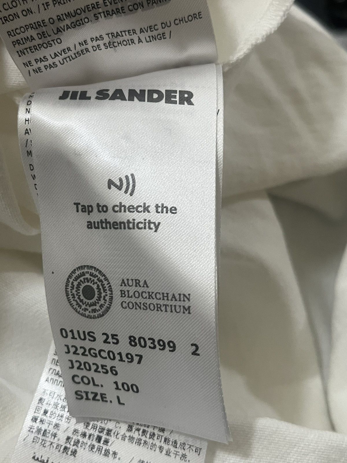 Jil Sander Jil Sander Flag Logo Cotton T-Shirt Sz L Size US L / EU 52-54 / 3 - 8 Thumbnail