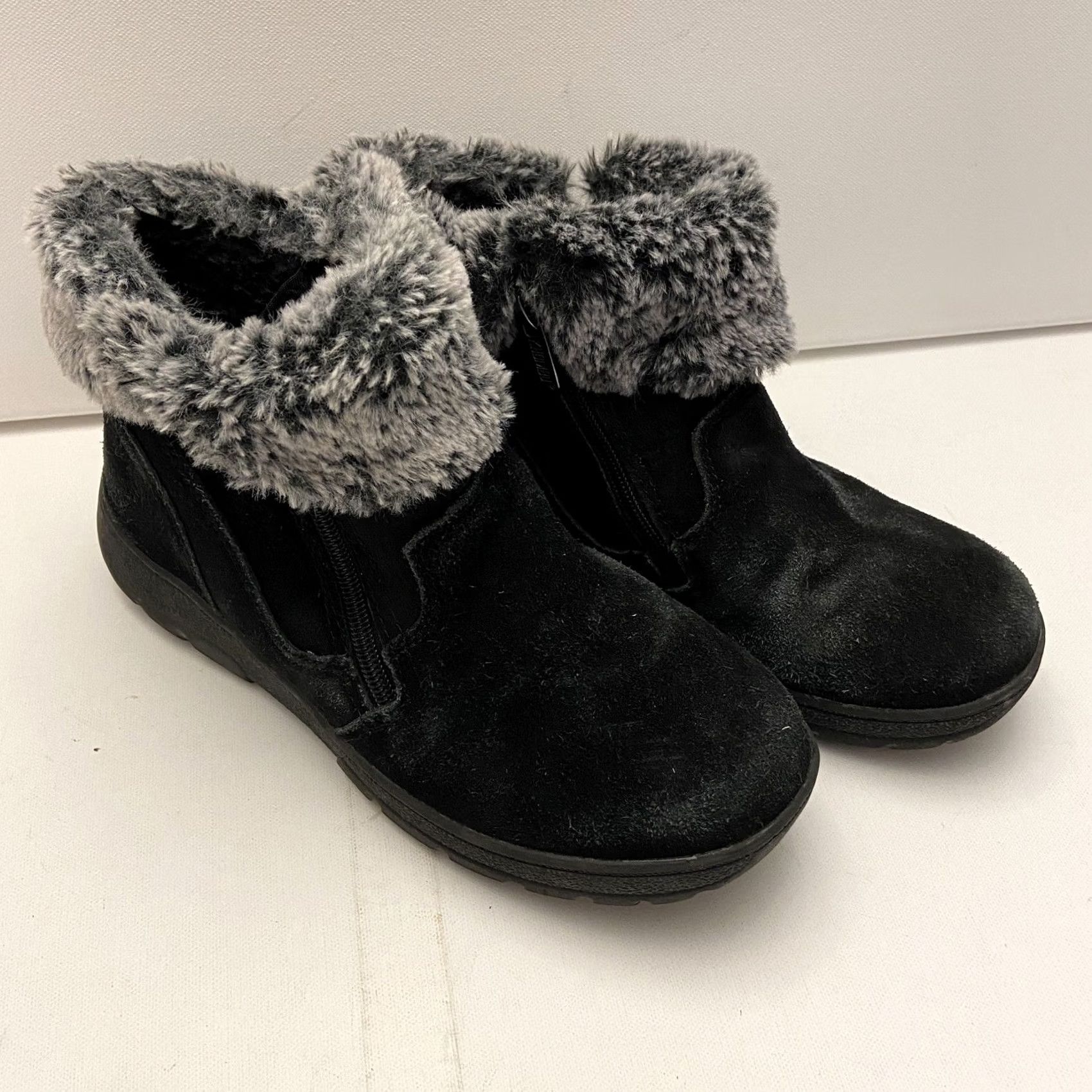 Vintage Khombu Jessica 1323908 Snow Boots Women’s Size 8 Black Suede Faux Fur Winter Breast Gray Faux Fur Lining Suede Upper Size US 8 / IT 38 - 2 Thumbnail