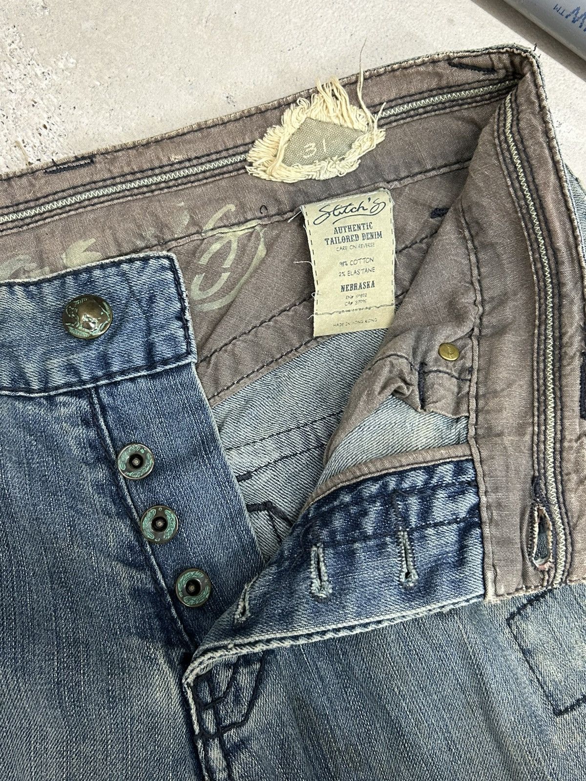 Le Grande Bleu (L.G.B.) Vintage Flare Stitch’s Tailored Denim Japan Uroboro Dirty Size US 32 / EU 48 - 17 Thumbnail