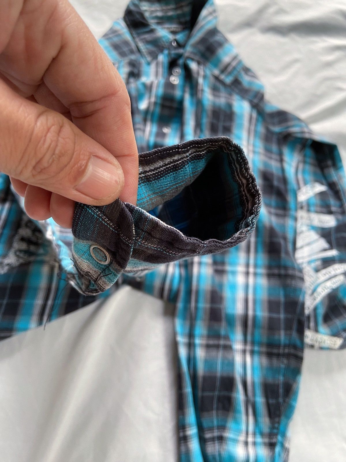 Isamu Katayama Backlash DADAIST PUNK PLAID BUTTON DOWN SHIRT Size US L / EU 52-54 / 3 - 8 Thumbnail