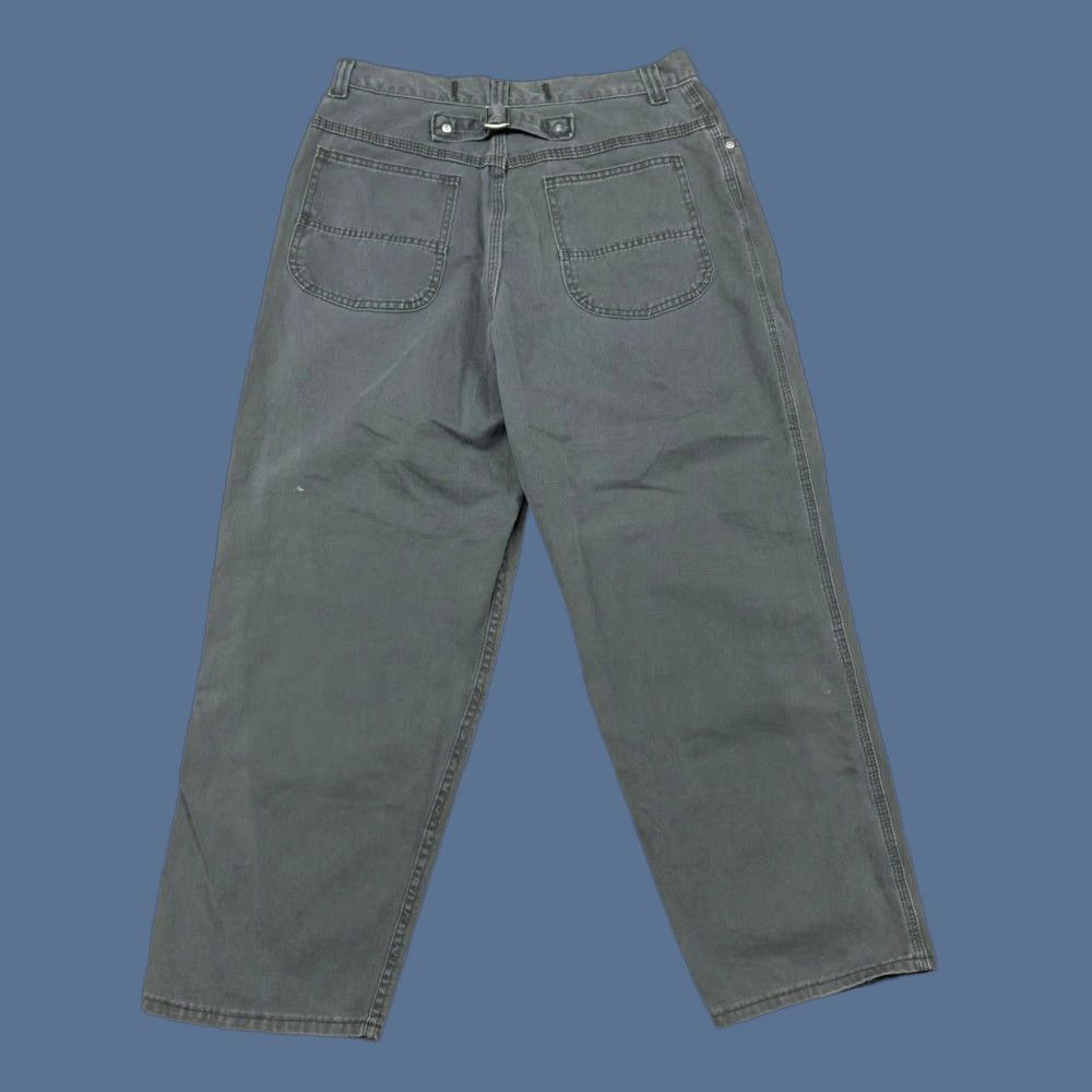 Lee VINTAGE Lee Riveted Buckle Back Canvas Pants Womens Size 14 Petite Green Khaki Style 90s City Preppy Straight Leg Size 36" / US 14 / IT 50 - 1 Thumbnail