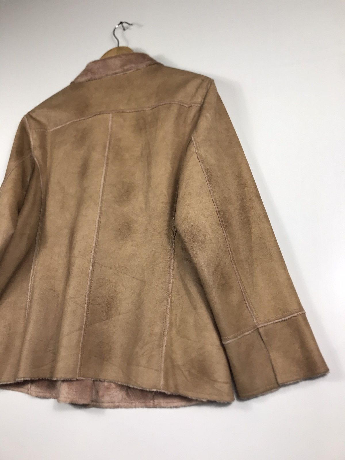 Japanese Brand ⚡️Vintage Frohlich Suede Leather Button Jacket Size M / US 6-8 / IT 42-44 - 15 Thumbnail