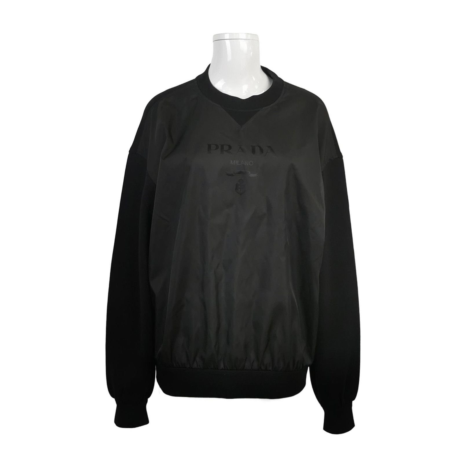 Prada Prada Logo Sweatshirt in Black for Women - dmc Size XS / US 0-2 / IT 36-38 - 1 Thumbnail