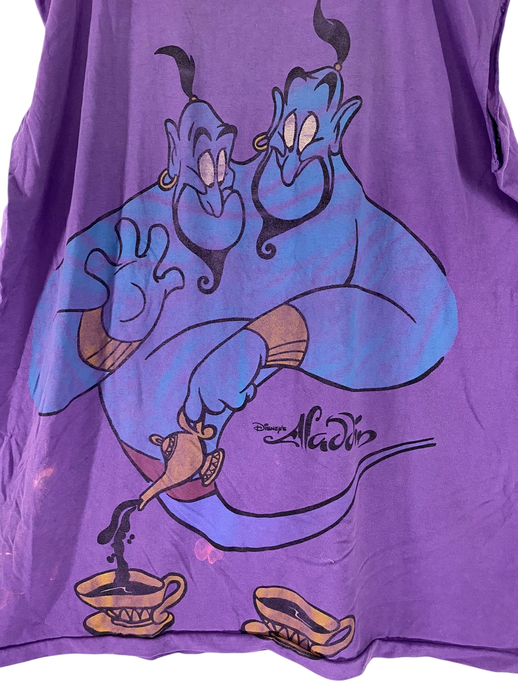 Vintage 90s Disney Aladdin Genie distressed sleeveless shirt Size US XL / EU 56 / 4 - 4 Thumbnail