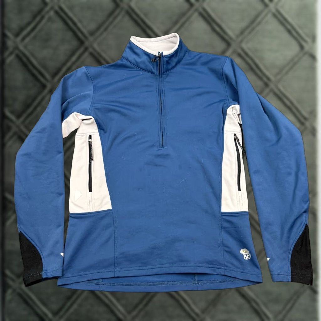 Mountain Hardwear VINTAGE Mountain Hardwear Pullover Shirt Mens Small Blue Mock Neck 1/2 Zip Midweight Long Sleeve Size US S / EU 44-46 / 1 - 1 Thumbnail