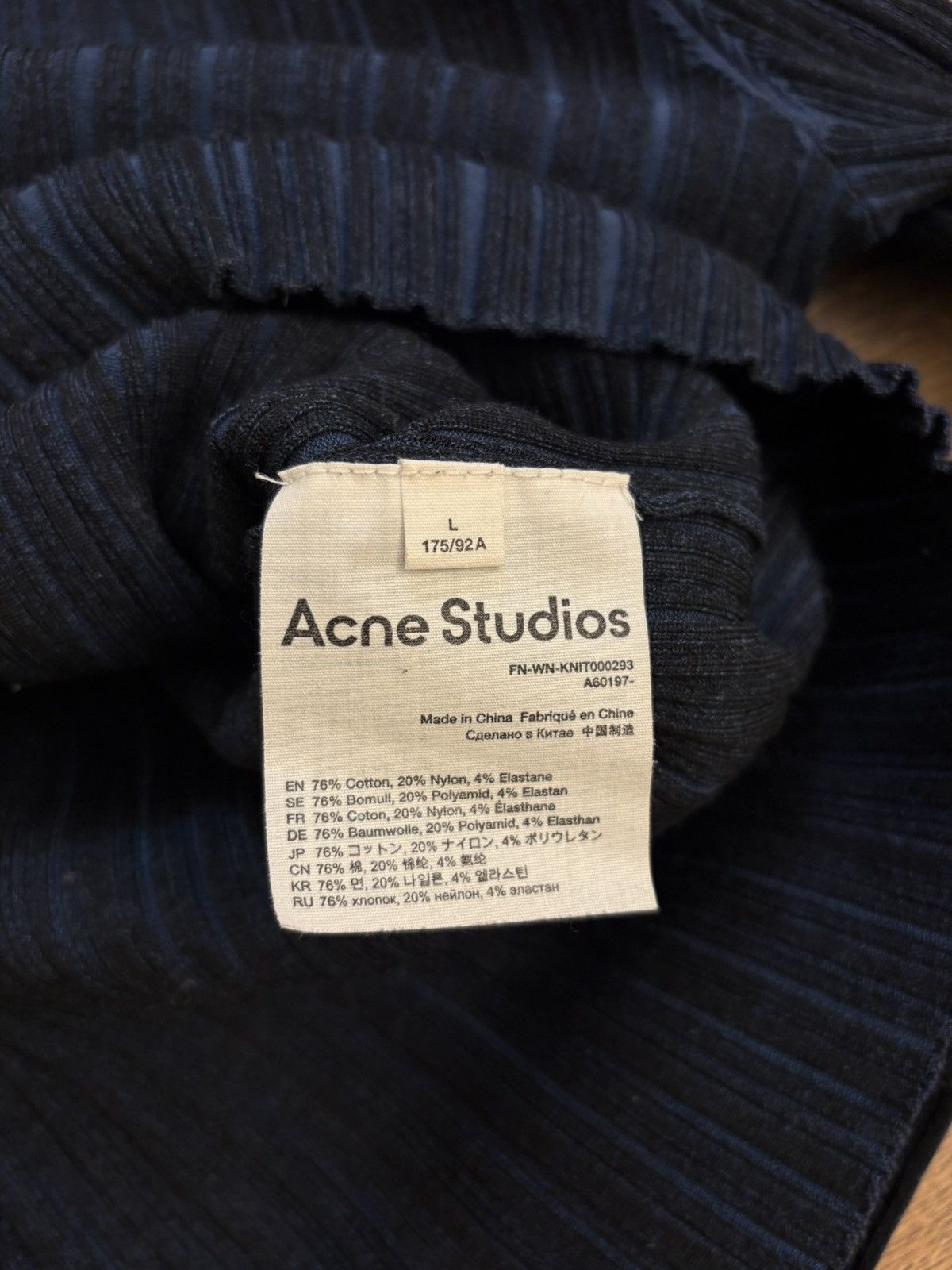 Acne Studios Acne Studios Ribbed Turtleneck Sweater Slim Fit Y2K Minimal Size US L / EU 52-54 / 3 - 4 Thumbnail