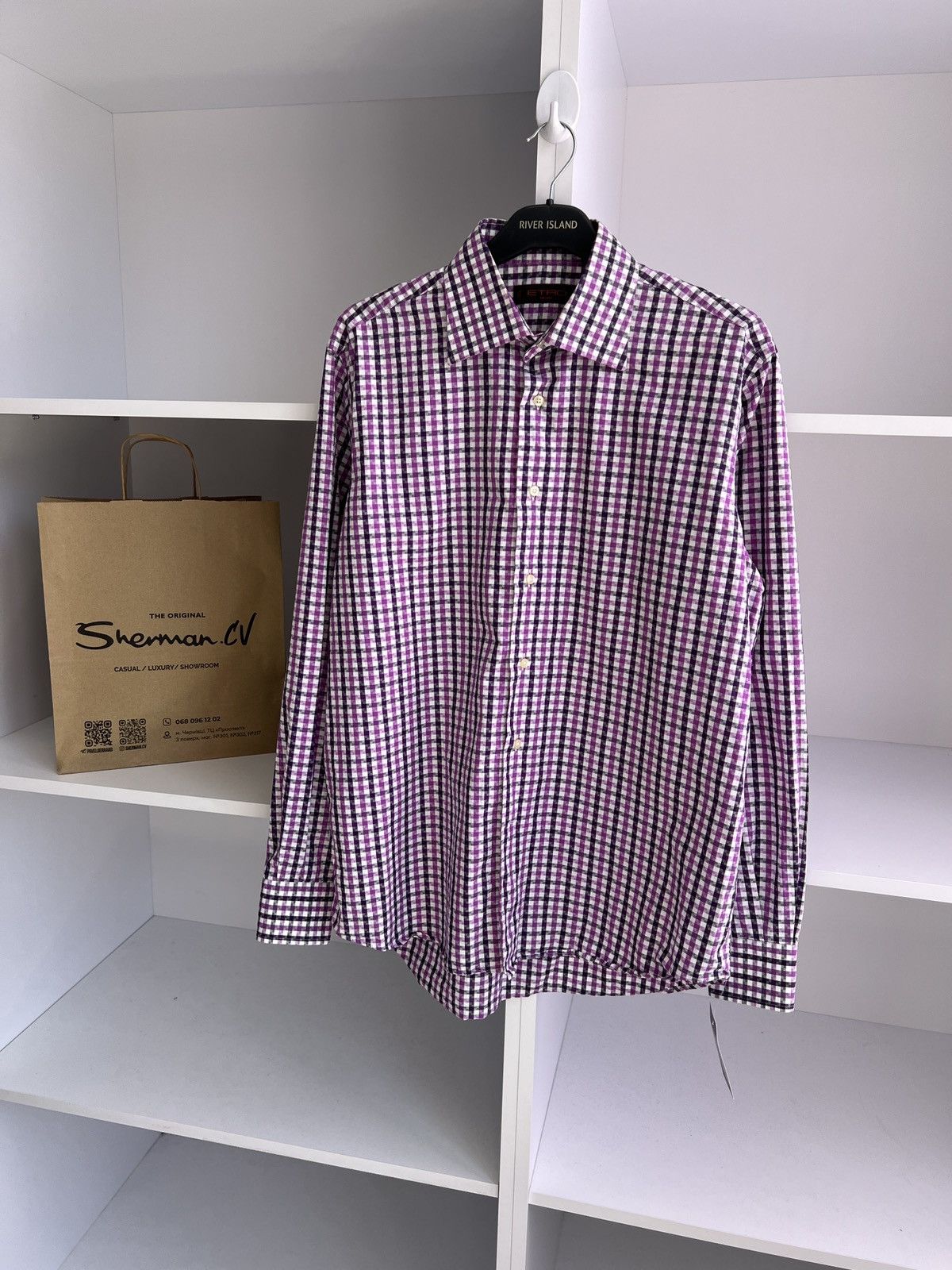 Etro × Vintage Vintage Etro Striped Luxury Button up shirt Size US L / EU 52-54 / 3 - 3 Thumbnail