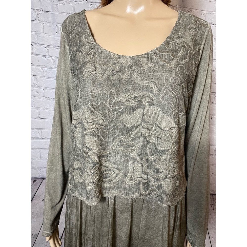 Other New Cherishh Silk Cotton Lace Gauze Long Sleeve Dress Made Size M / US 6-8 / IT 42-44 - 3 Thumbnail