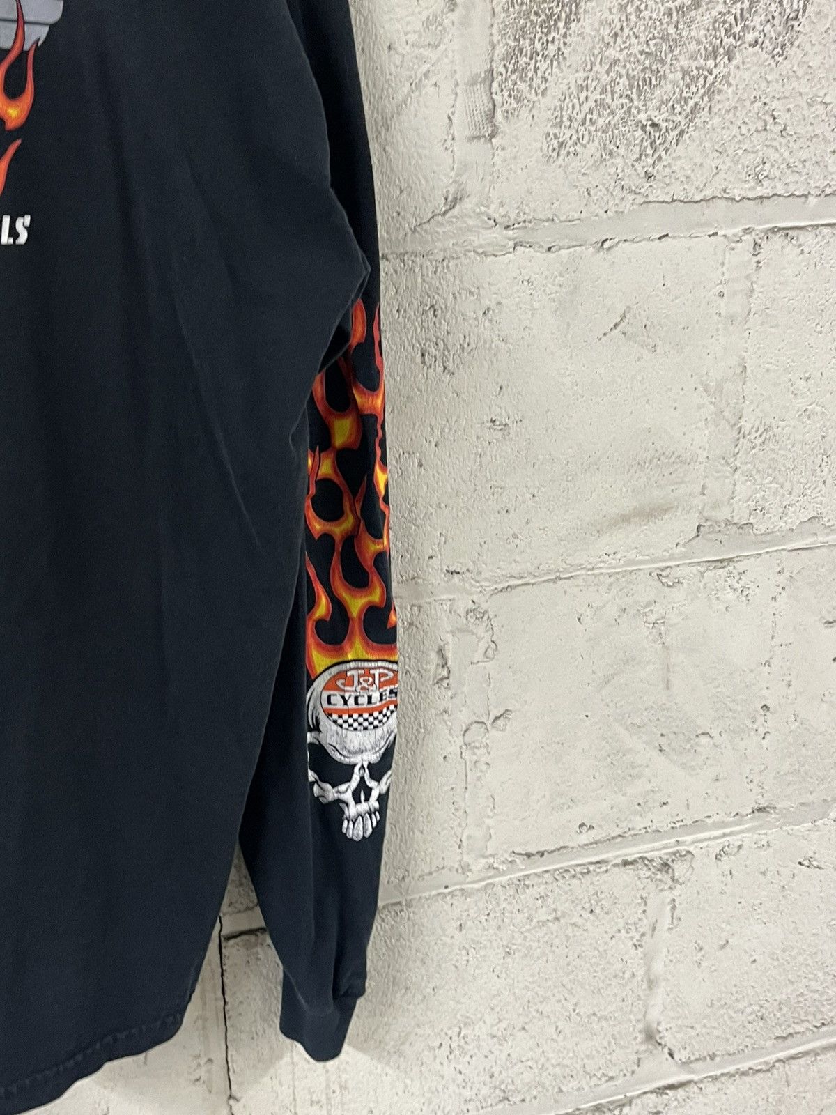 Harley Davidson Vintage flame longsleeve harley style rare grunge skater Size US XXL / EU 58 / 5 - 9 Thumbnail