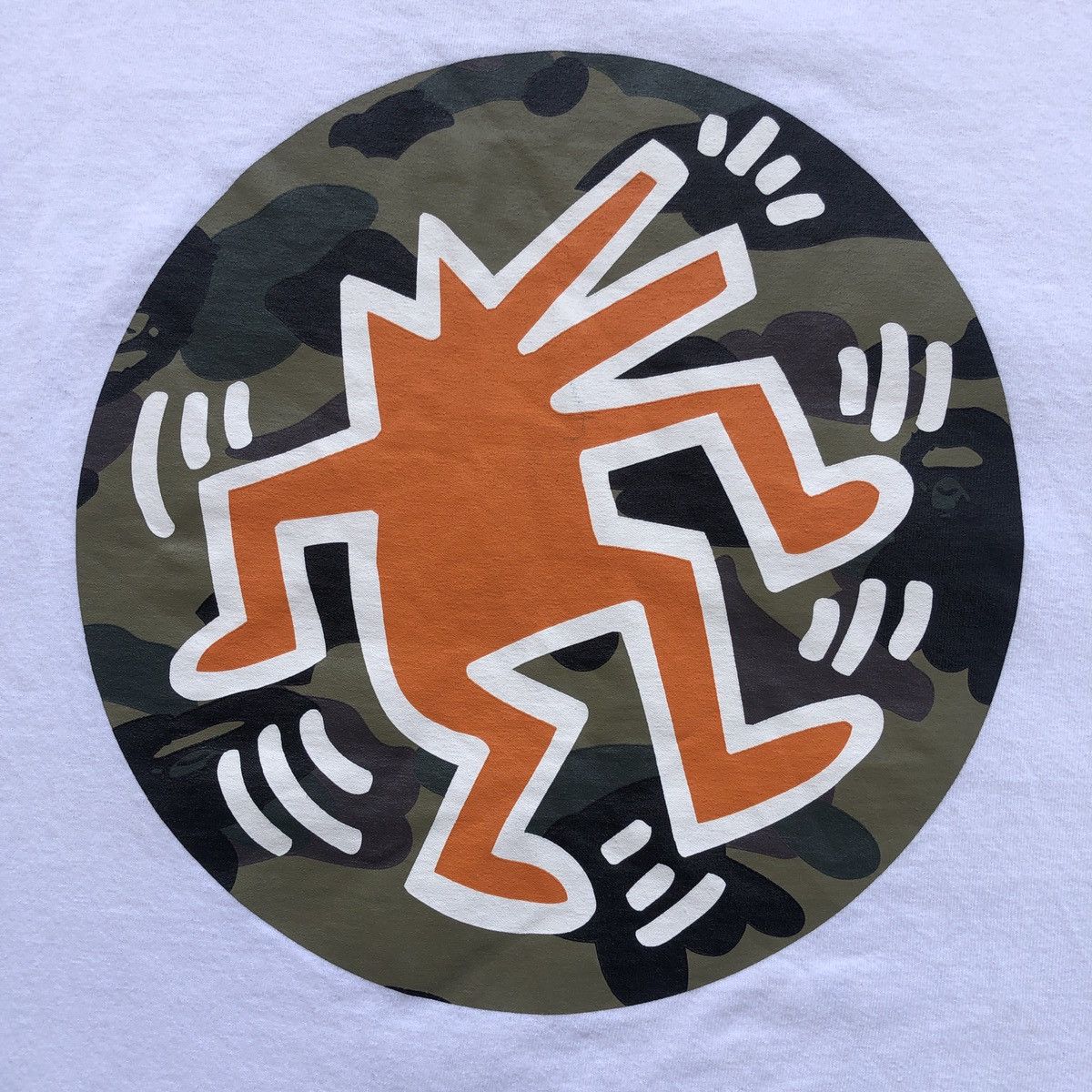 Bape × Keith Haring RARE A Bathing Ape x Keith Haring Dancing Dog Barking Tee Size US L / EU 52-54 / 3 - 3 Thumbnail