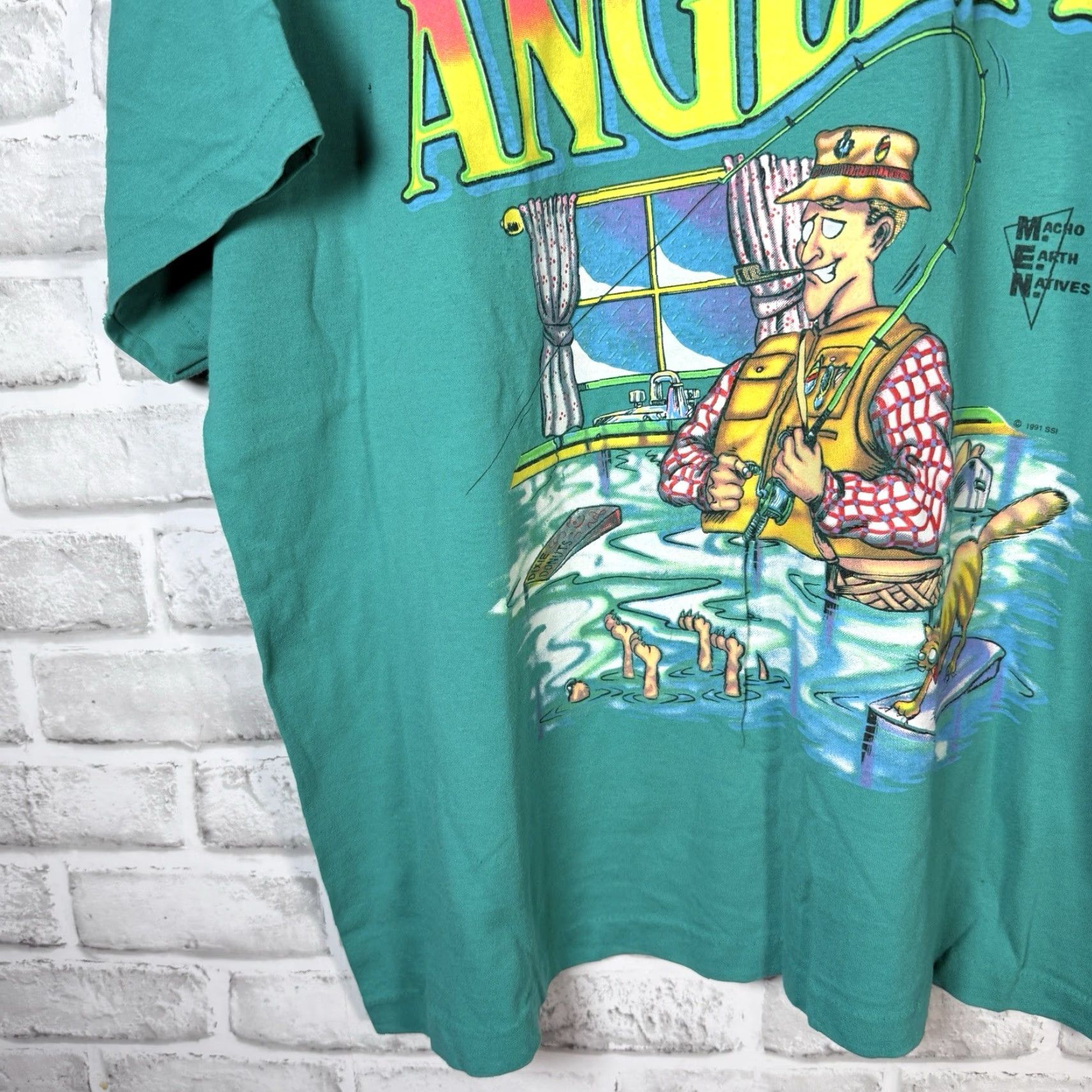 Vintage VINTAGE SSI Indoor Angler Blue Graphic Tee Mens XL USA Stitch Single Stitch T-Shirt Men Blue USA Size US XL / EU 56 / 4 - 3 Thumbnail