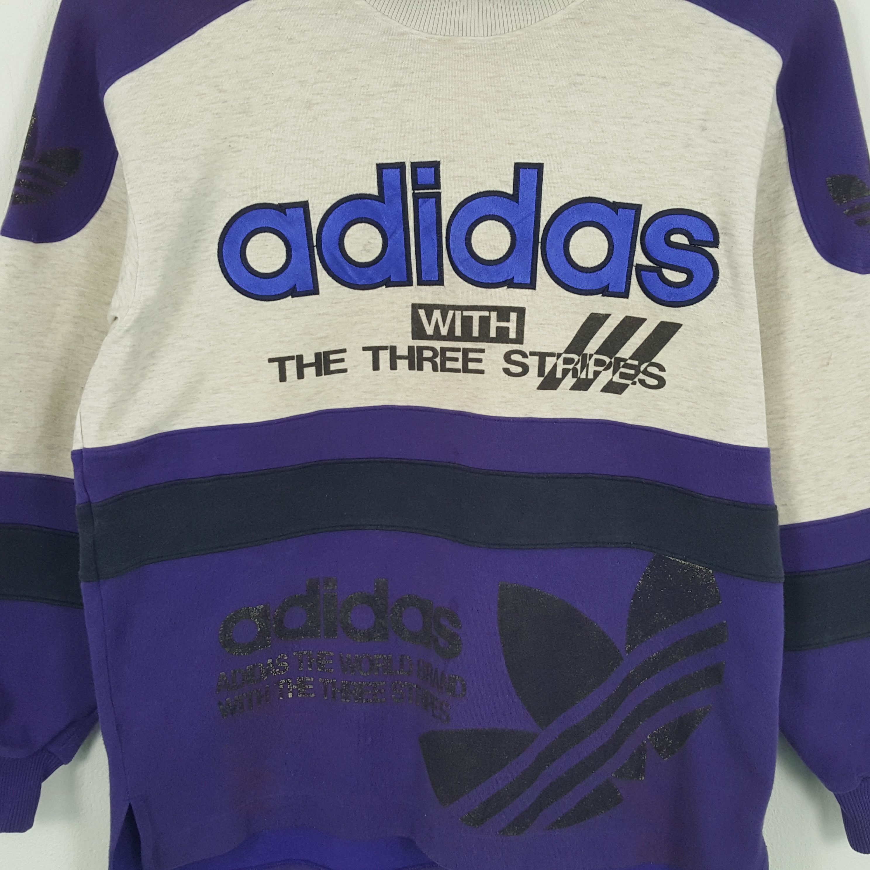 Adidas × Japanese Brand × Vintage Vintage ADIDAS Sportswear Big Logo Sweatshirts Size US L / EU 52-54 / 3 - 2 Thumbnail