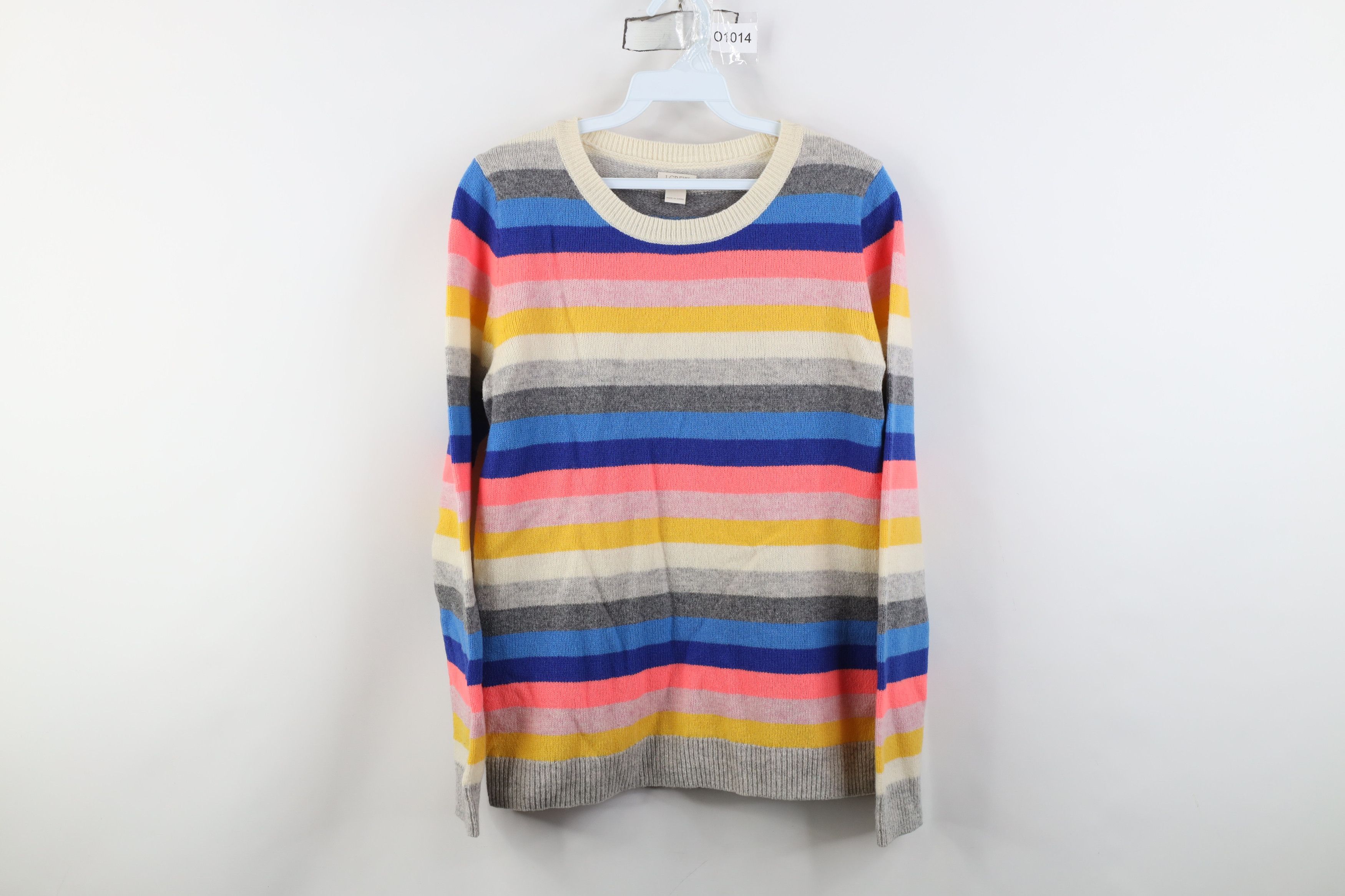 J.Crew Vintage Y2K J Crew Blend Rainbow Striped Knit Sweater Size S / US 4 / IT 40 - 1 Thumbnail