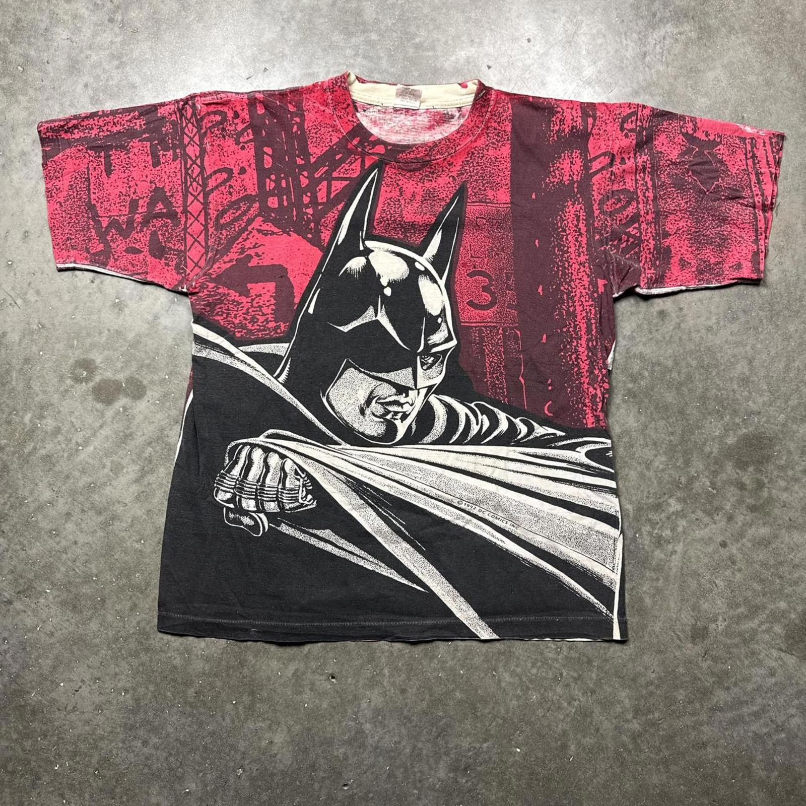 DC Comics Batman All Over Print DC Comics 1992 Single Stitch T-Shirt Size US XL / EU 56 / 4 - 1 Thumbnail