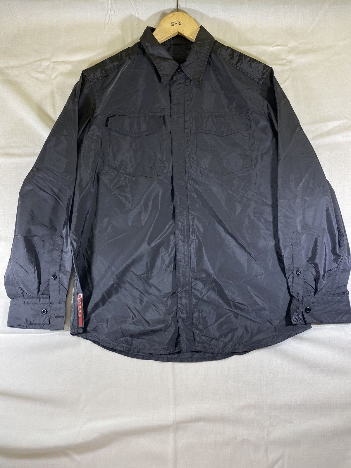 Prada shimmer nylon metal button down Size US M / EU 48-50 / 2 - 1 Thumbnail