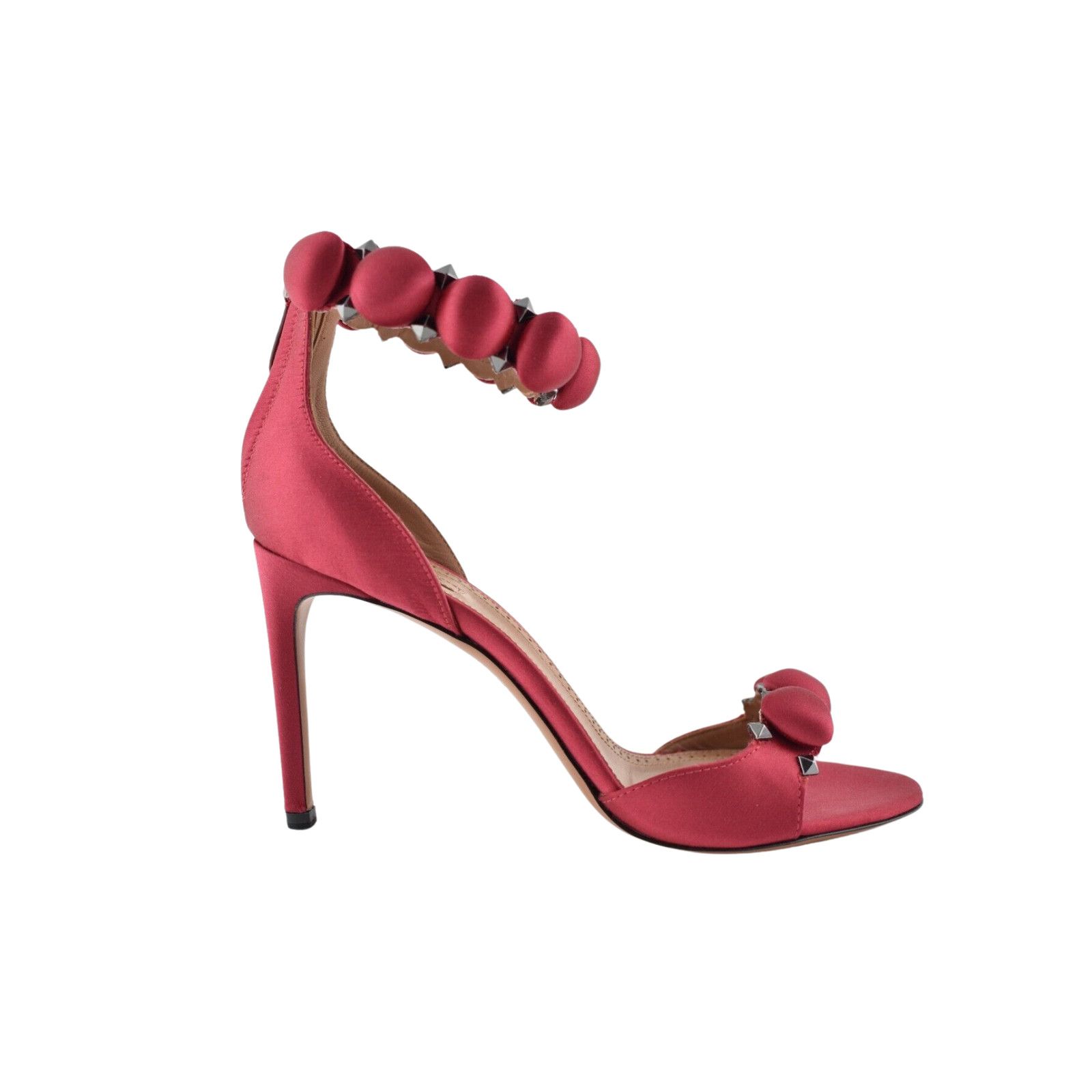 Alaia 90mm Amarante Studded Ankle Strap Sandal Heel Pump Shoe 38 Size US 8 / IT 38 - 1 Thumbnail